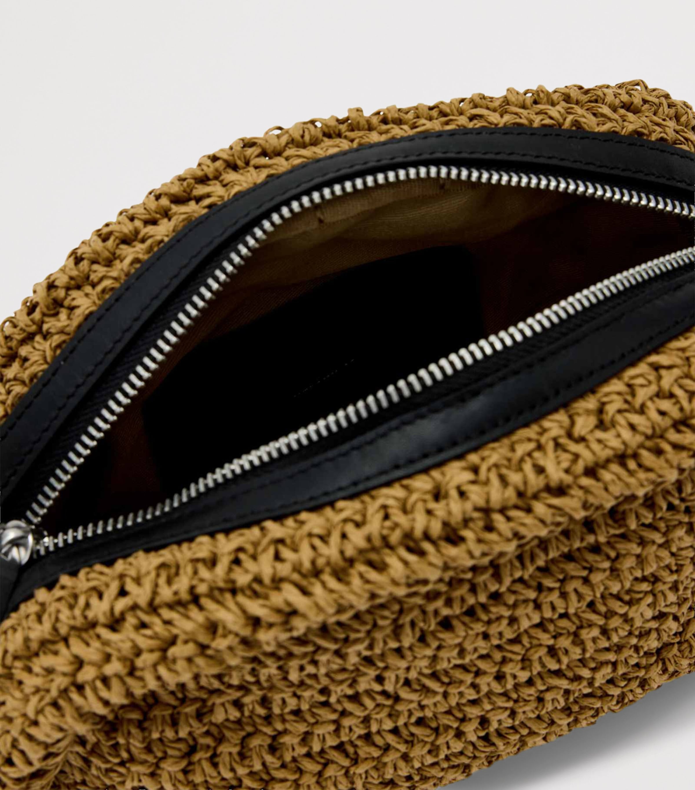 AllSaints Raffia Rosalie Cross-Body Bag Biscuit Brown Image 5