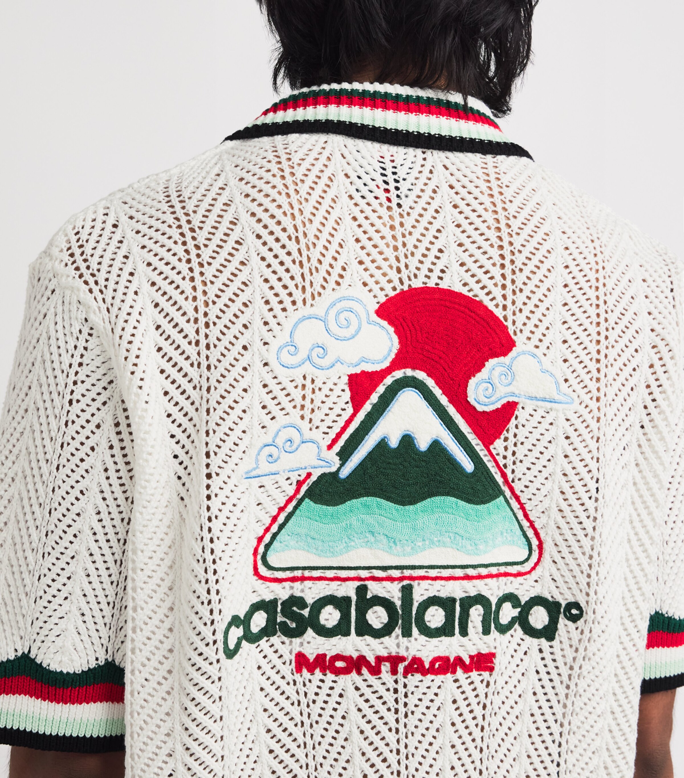 Cotton Chevron Crochet Shirt MONTAGNE ONDULÉE Image 6