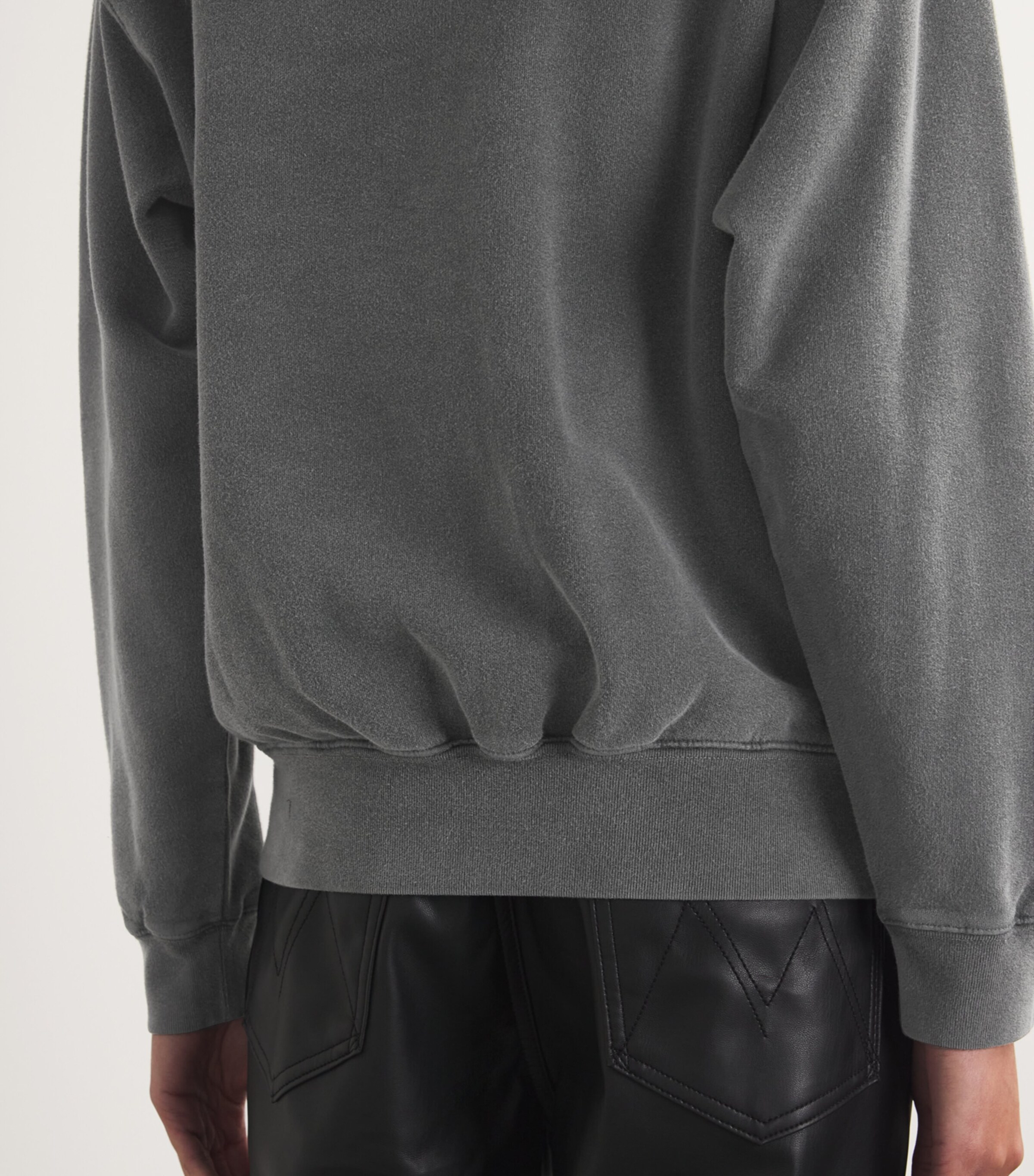 Cotton Ramona University Sweatshirt WASHED BLACK Image 6