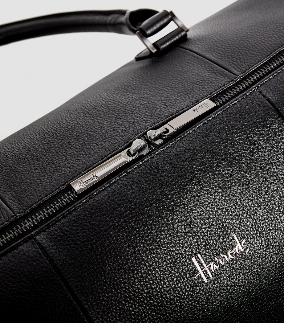 Harrods Leather Wembley Holdall Blue Image 8