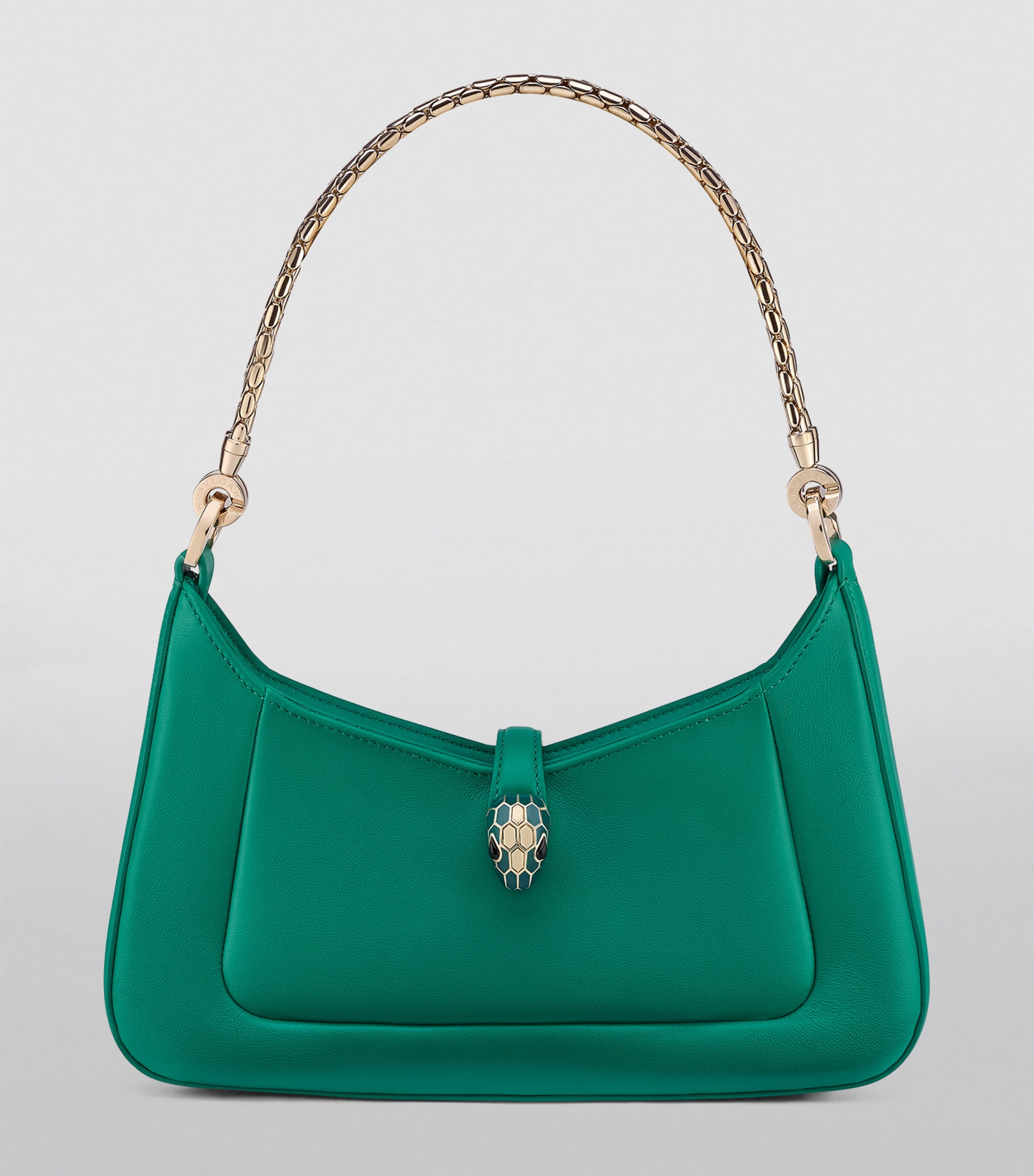 Leather Serpenti Baia Shoulder Bag GREEN LIGHT Image 6