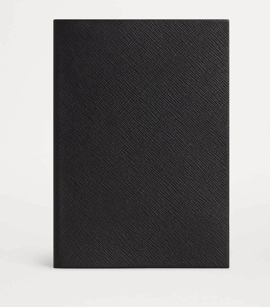 Harrods Leather A5 Notebook Black Image 1