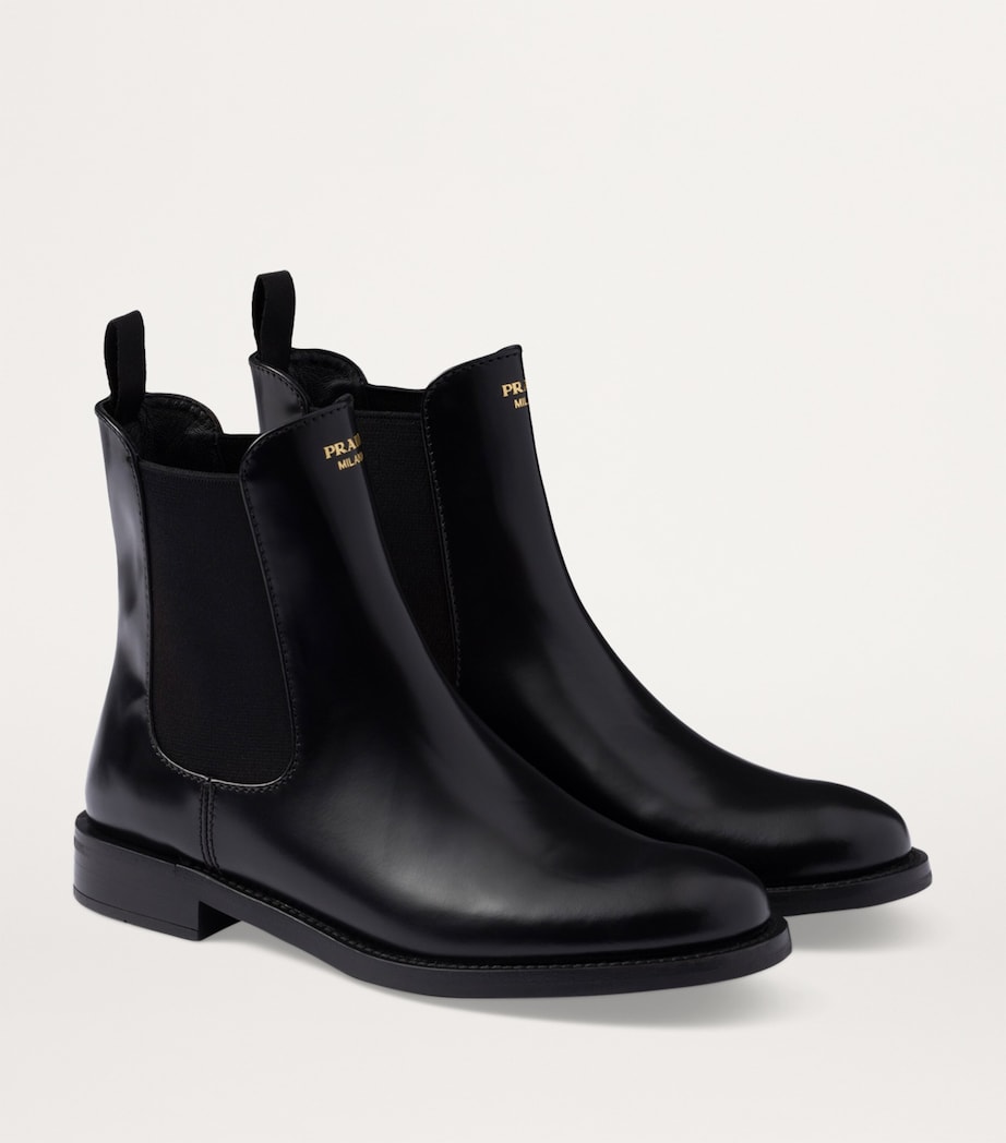 Brushed Leather Ankle Boots F0002 Image 2