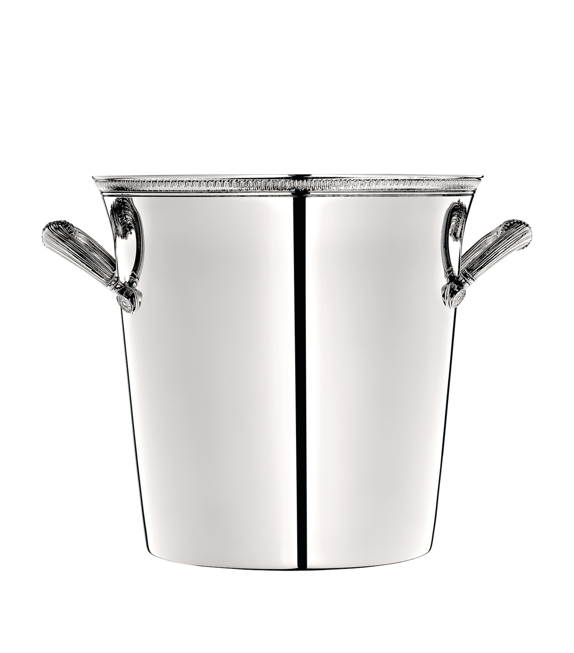 Christofle Silver-Plated Malmaison Two-Bottle Champagne Cooler | Dining | Barware | Ice Buckets & Wine Coolers | Designers | Christofle