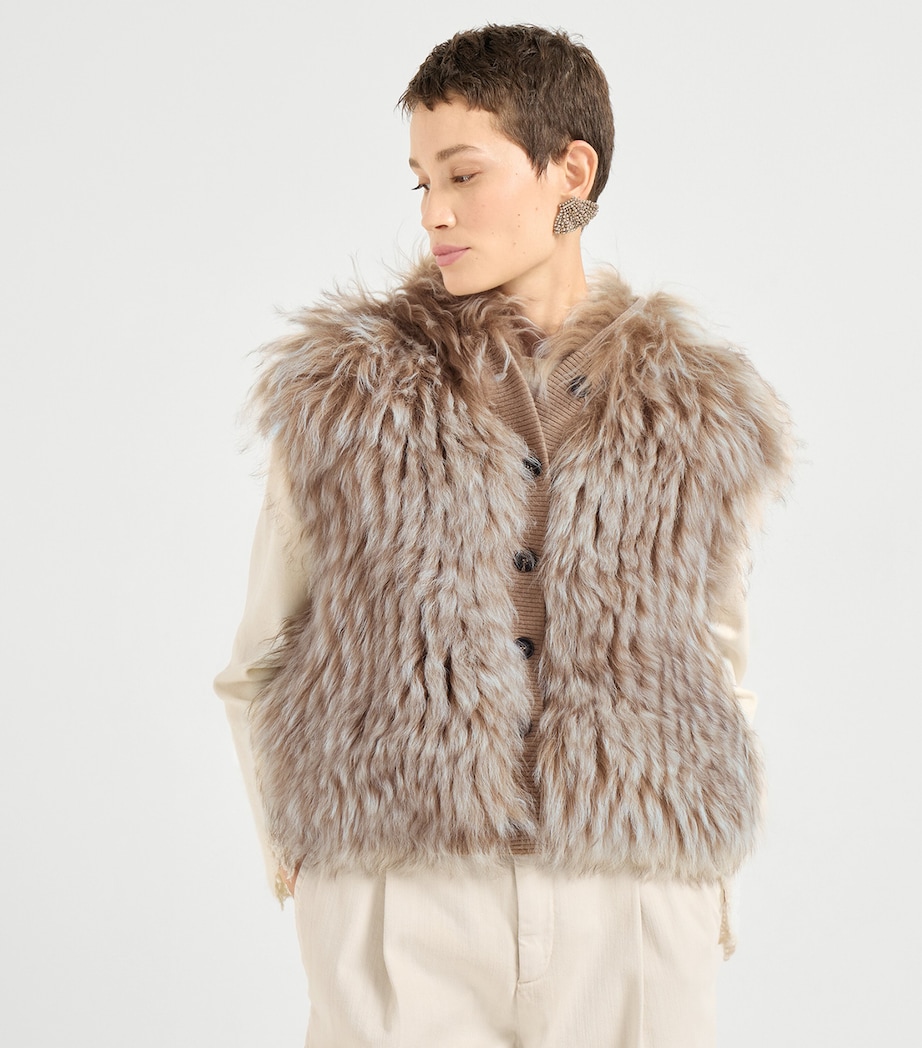 Cashmere Shearling Gilet CBR81 Image 2