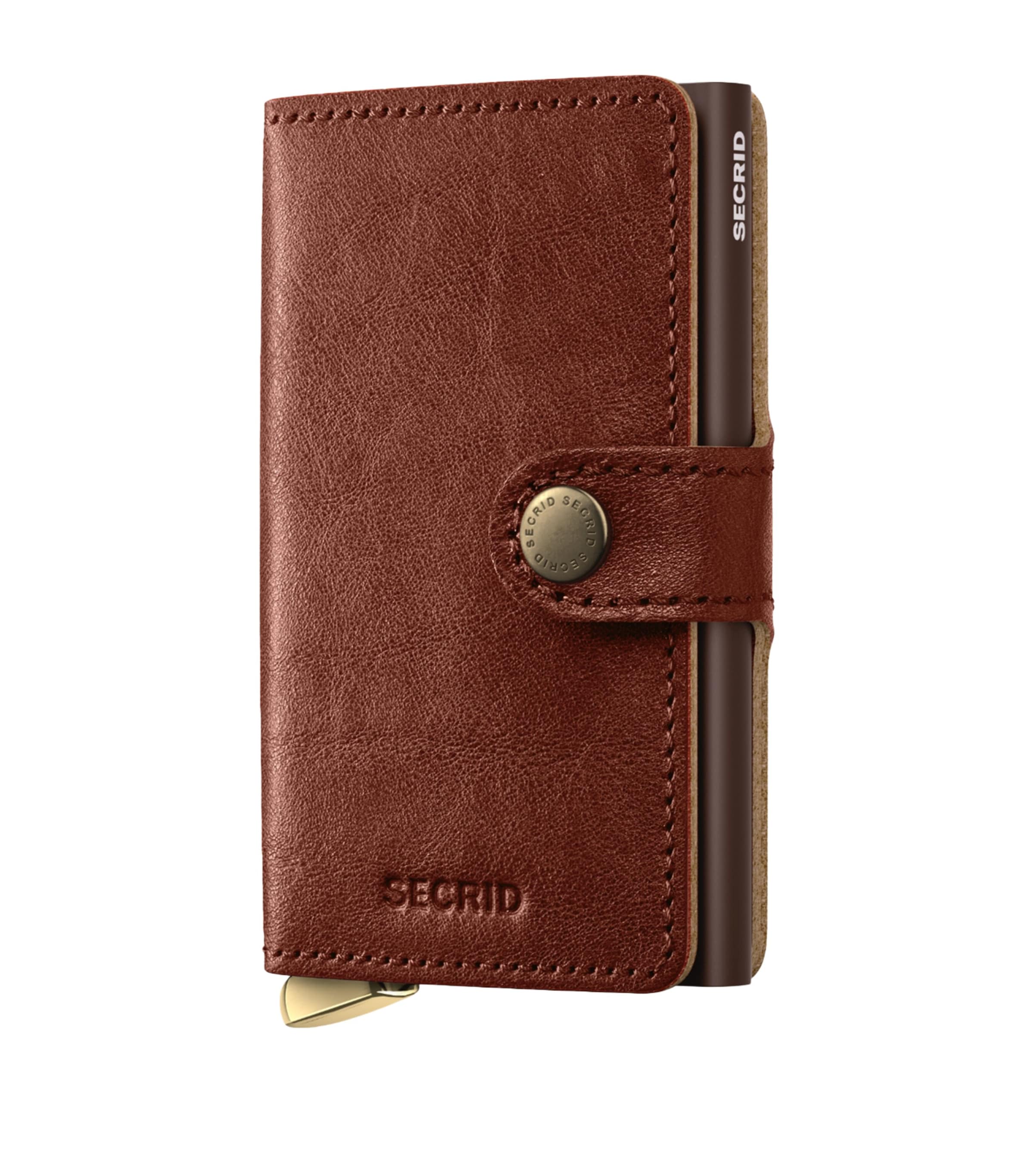 Secrid Basco Leather Miniwallet In Brown
