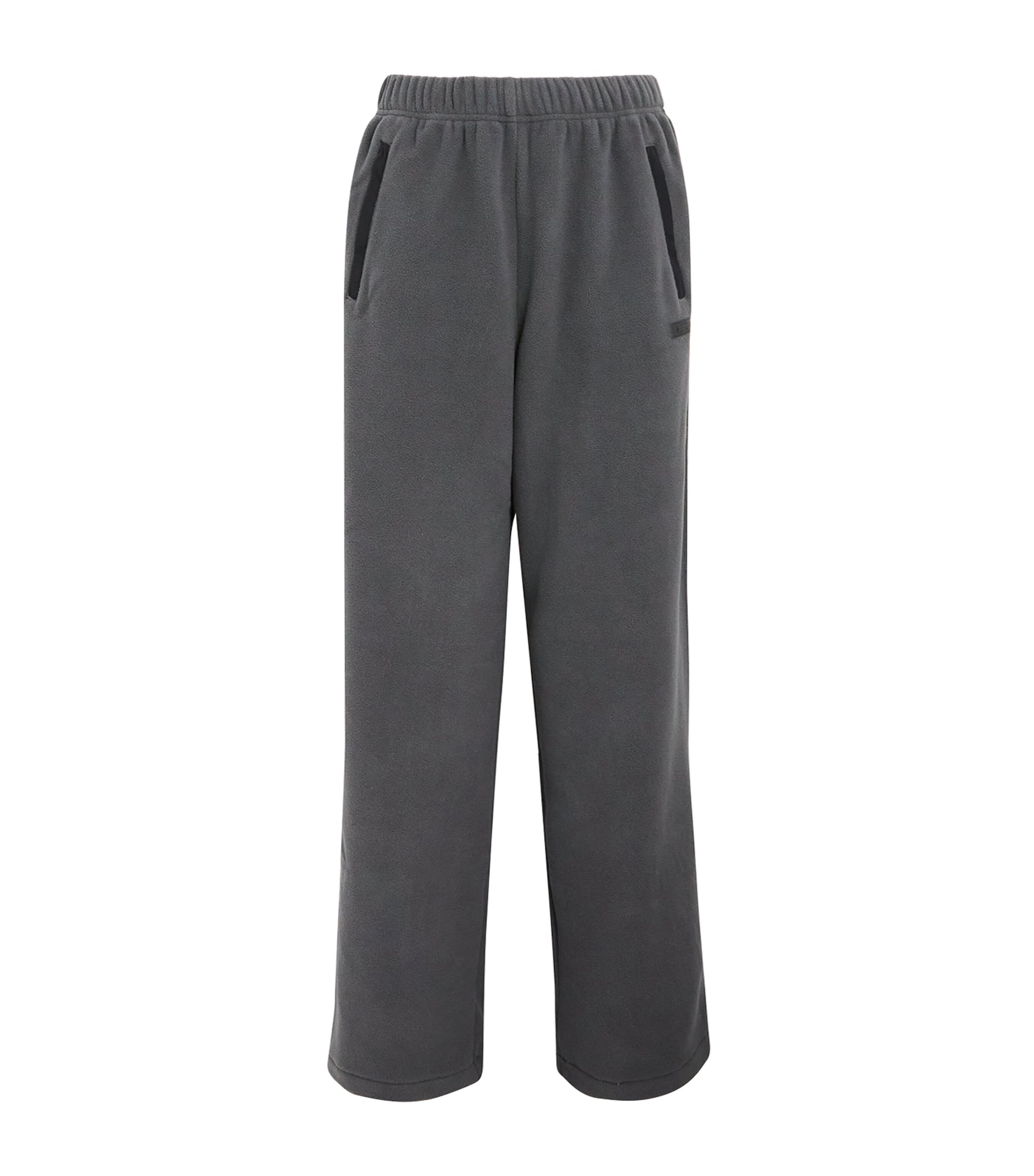 Skims Fleece Straight Leg Sweatpants In Gray
