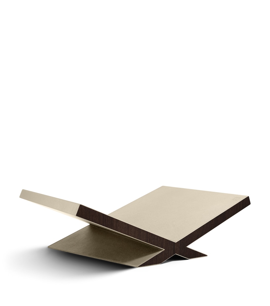 Walnut-Leather Ultimate Culture Bookstand STONE Image 1