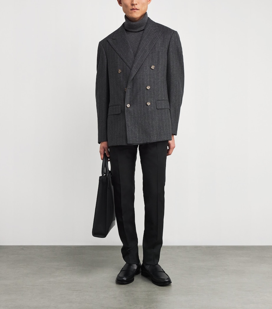 Wool Tailored Trousers 20 BLACK Image 2