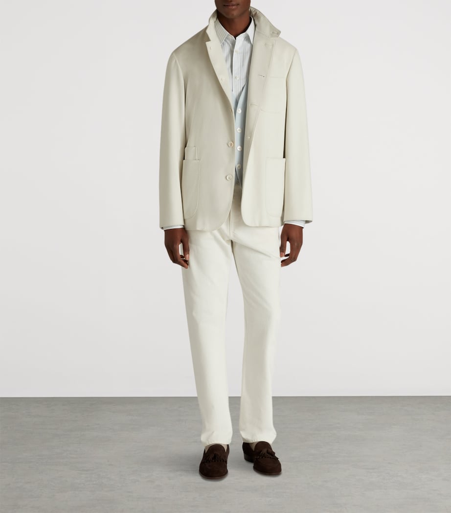 Cashmere-Blend Technical Jacket 100WHITE Image 2