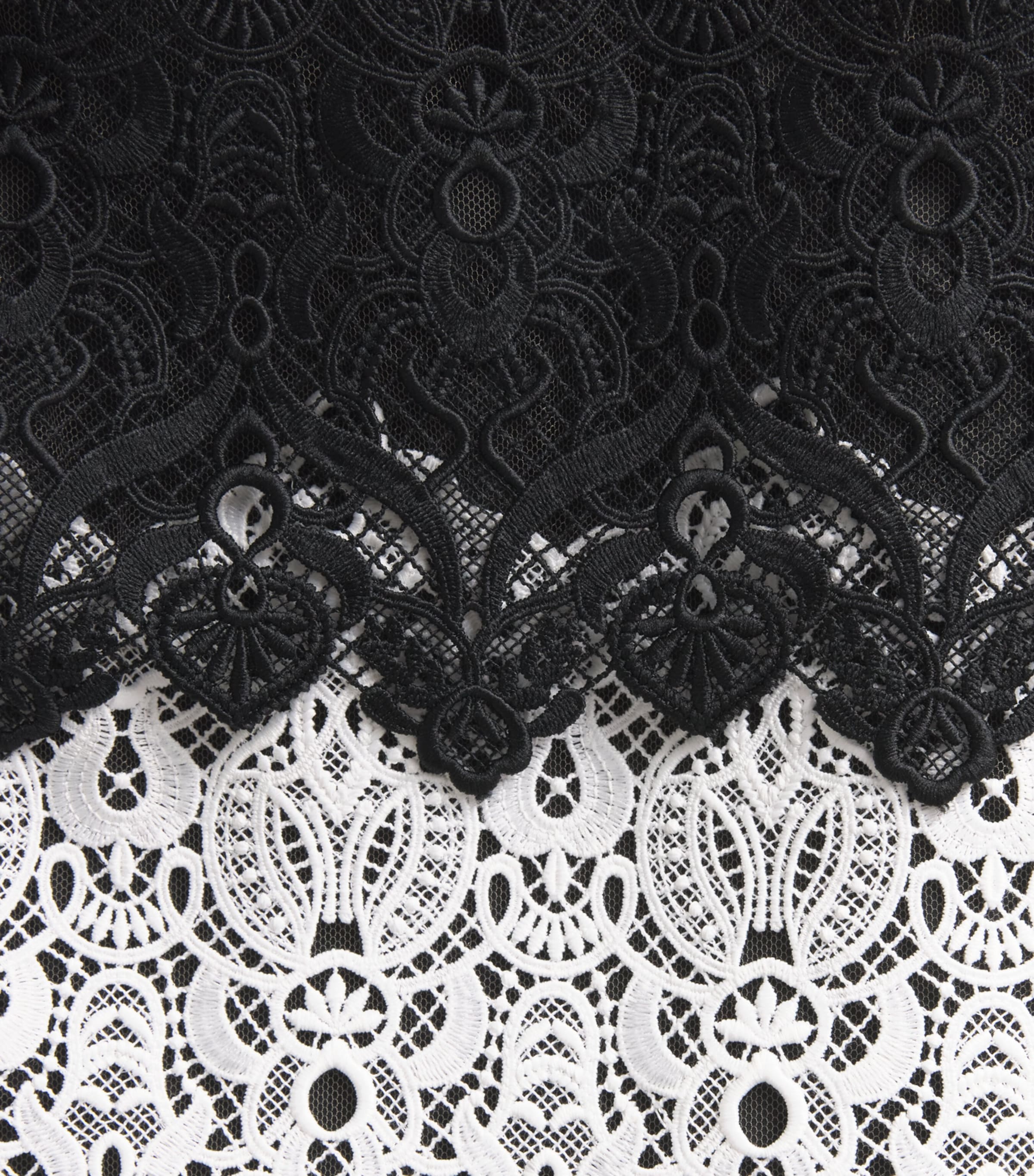 Carolina Herrera Womens Lace Midi Skirt Black/white Image 6