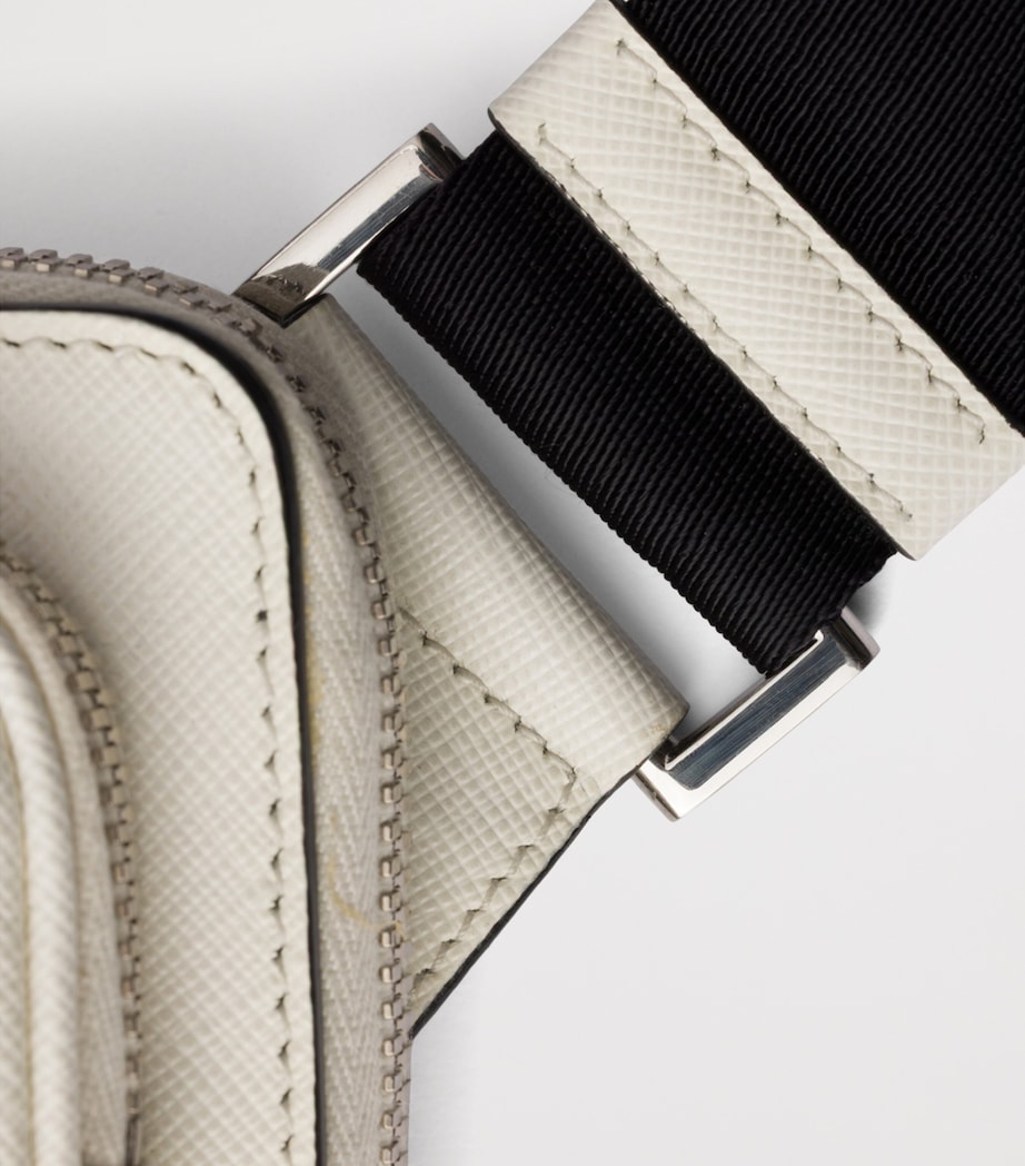 Prada Saffiano Leather Belt Bag White Image 6