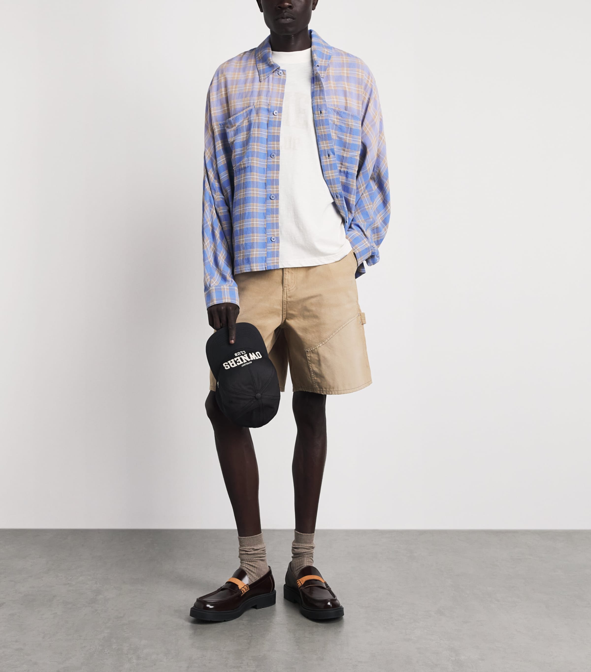 Represent Mens Santa Monica Flannel Shirt Drift Blue Image 2
