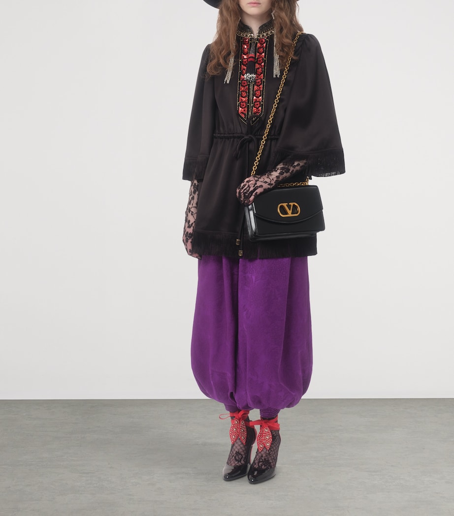 Silk Fringe-Trim Top K92 Image 3