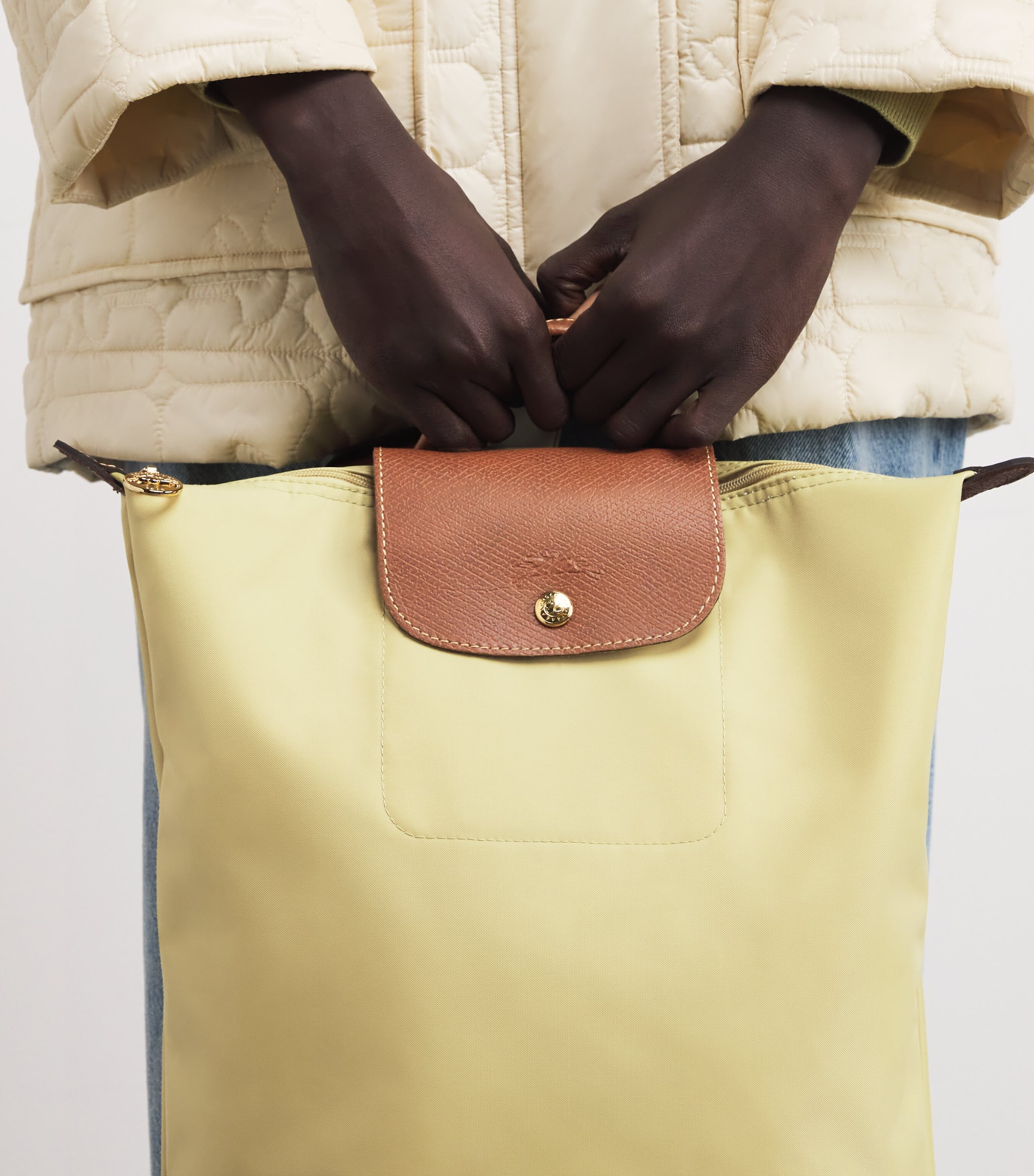 Medium Le Pliage Original Backpack 244 PISTACHIO Image 5