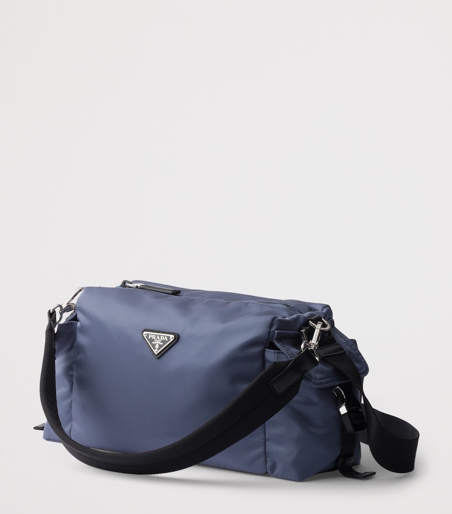 Prada Re-Nylon-Leather Explore Messenger Bag Blue Image 3