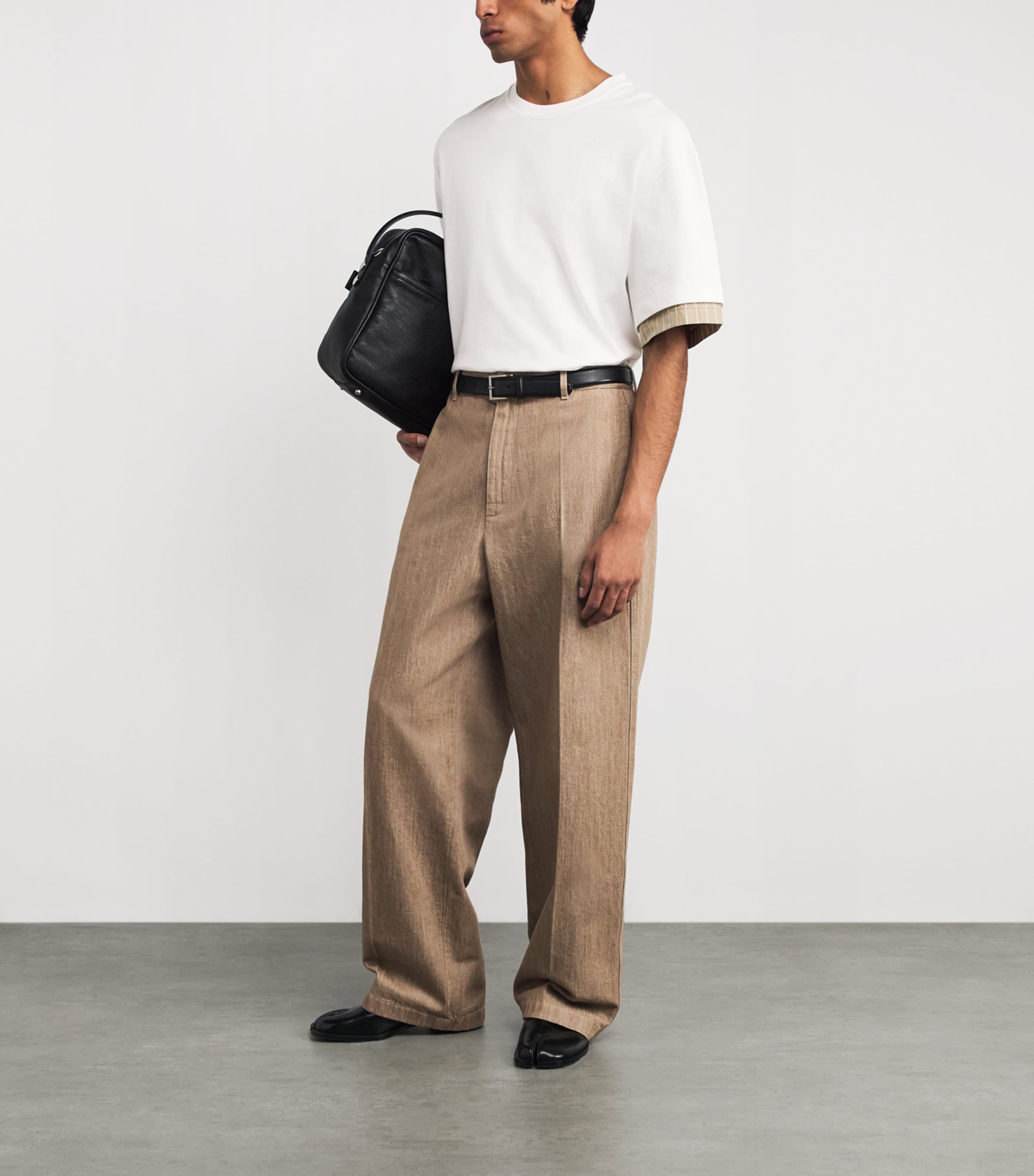 Cotton Double-Sleeve T-Shirt 100 OPTIC WHITE Image 2