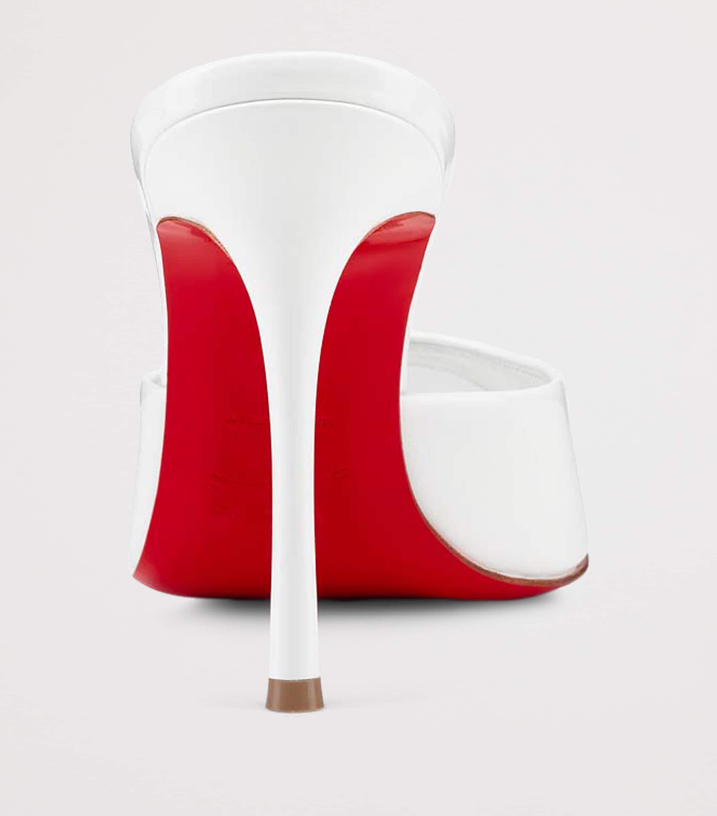 Me Dolly Bianco Patent Leather Mules 100 W302 Image 4