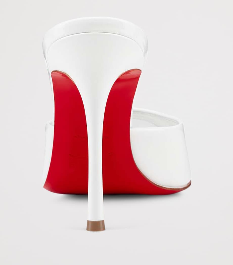 Me Dolly Bianco Patent Leather Mules 100 W302 Image 4