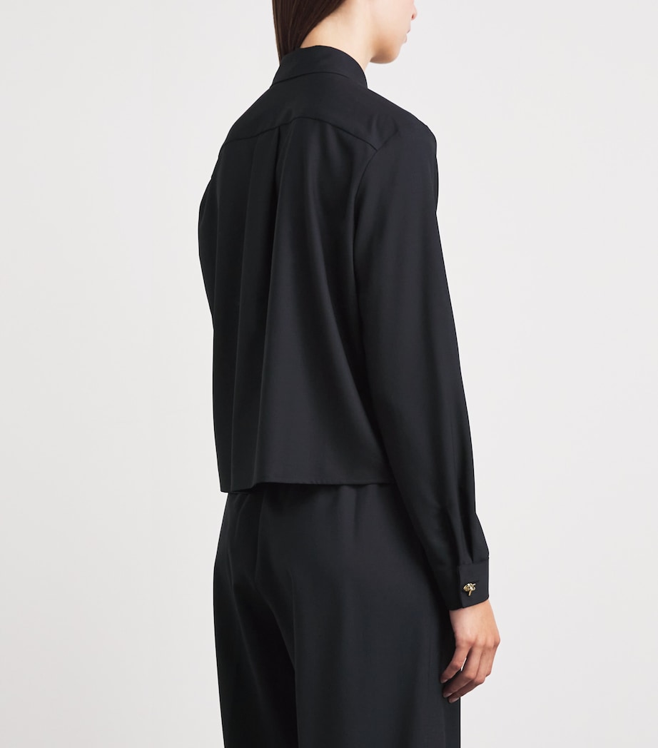 Fabiana Filippi Womens Merino-Blend Shirt Blu Notte Image 5