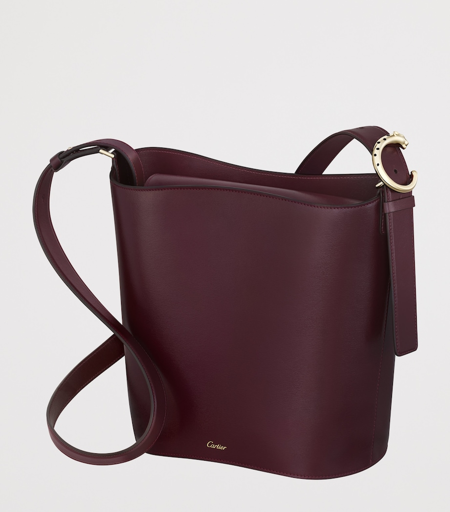 Small Leather Panthère C de Cartier Bucket Bag GRAPE Image 2