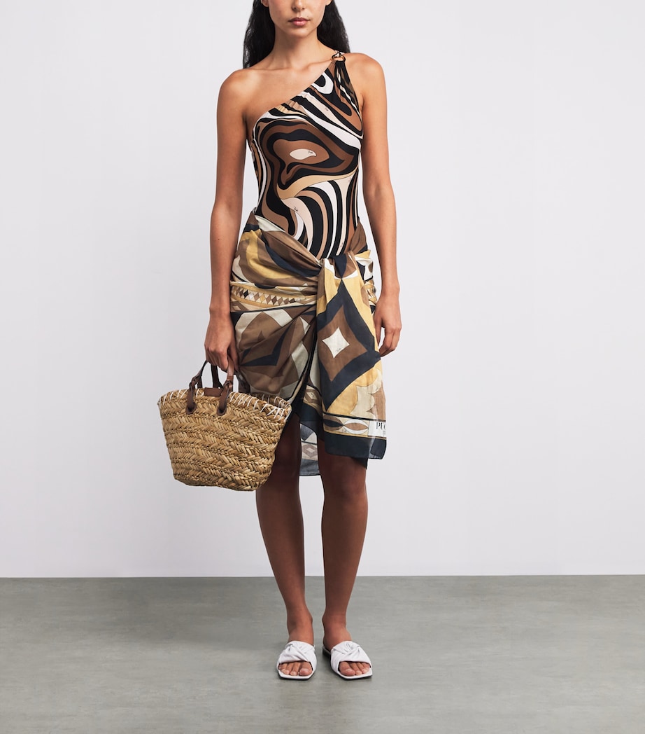 Cotton Collane Print Sarong 027/BLACK GOLD Image 2