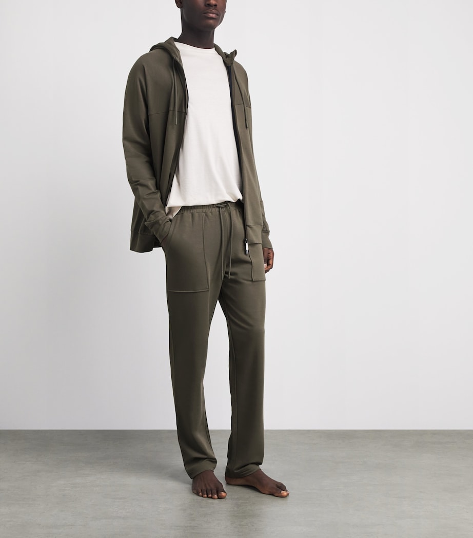 Zimmerli Mens Summer Lounge Hoodie Walnut Tree Image 2