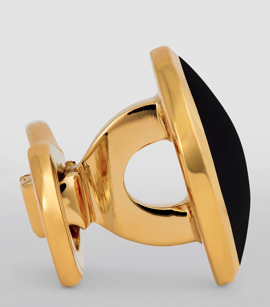 Yellow Gold and Onyx Cufflinks YGK Image 3