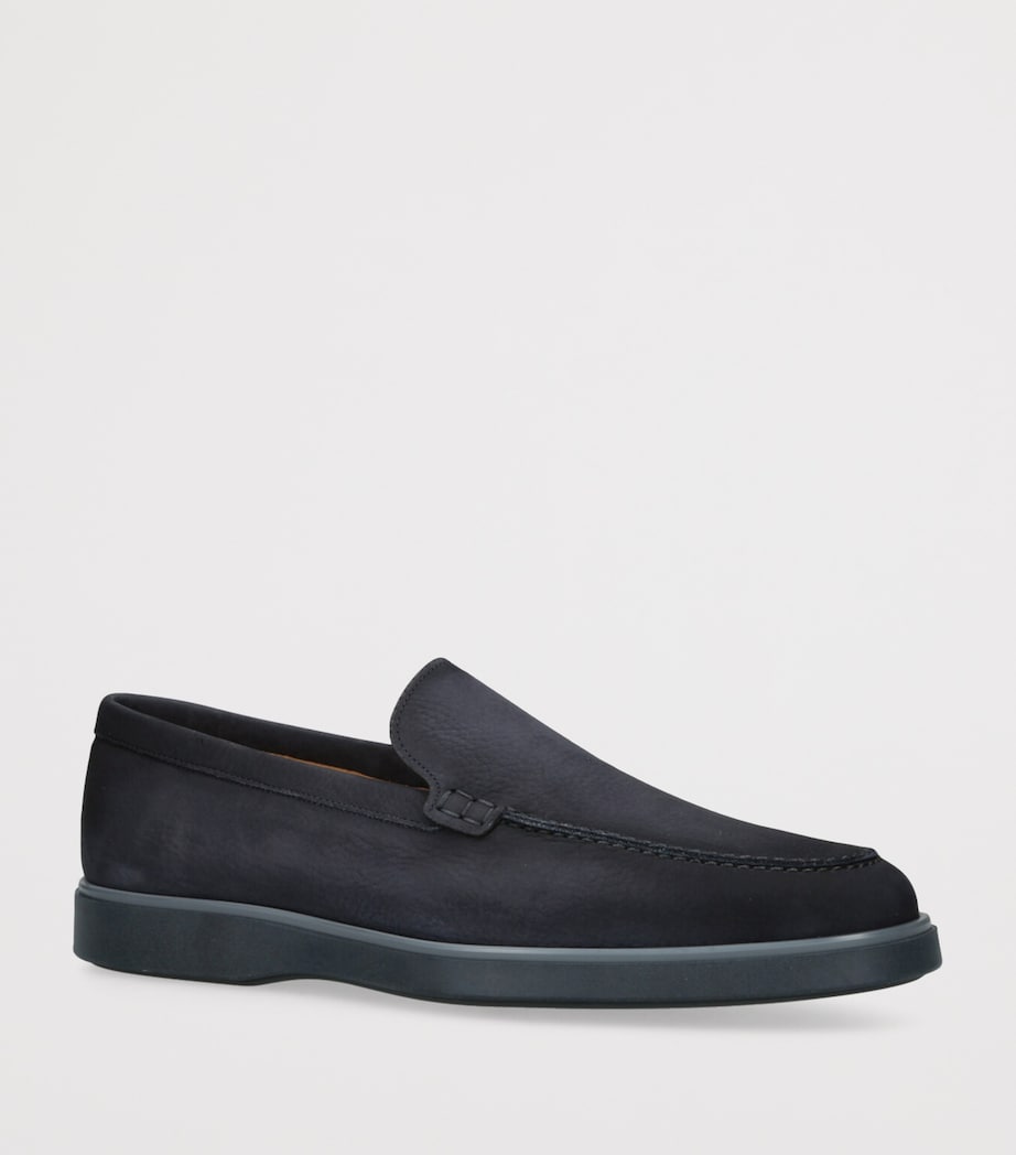 Nubuck Leather Paraiso Loafers NAVY Image 3