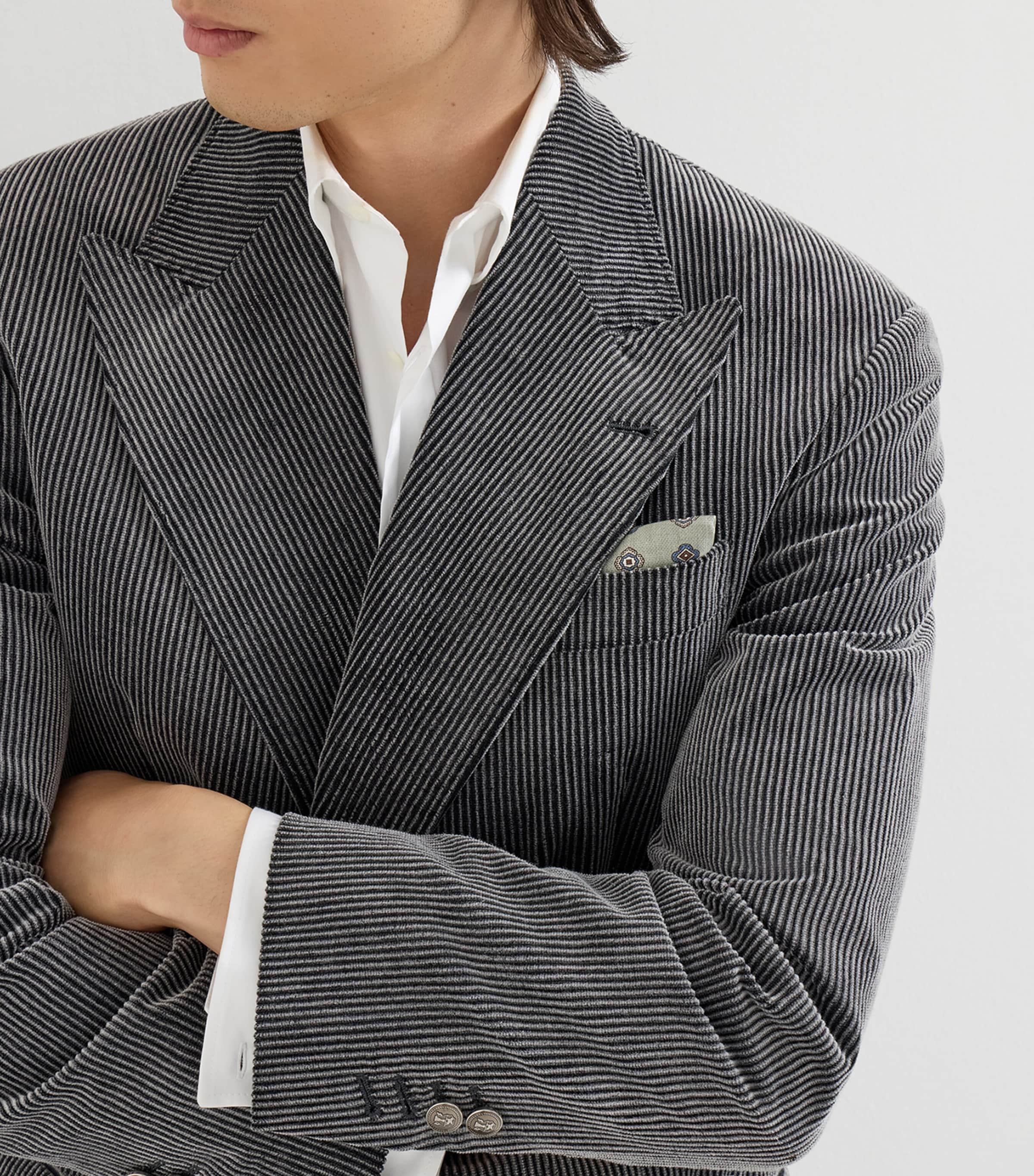 Brunello Cucinelli Silk Medallion Pocket Square Image 2