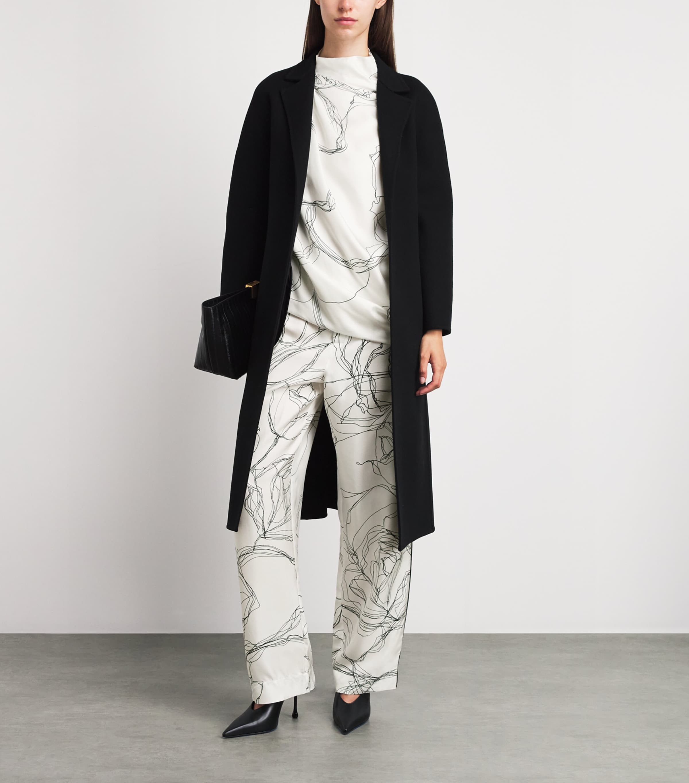 Fabiana Filippi Womens Silk Twill Printed Blouse Bianco Image 2
