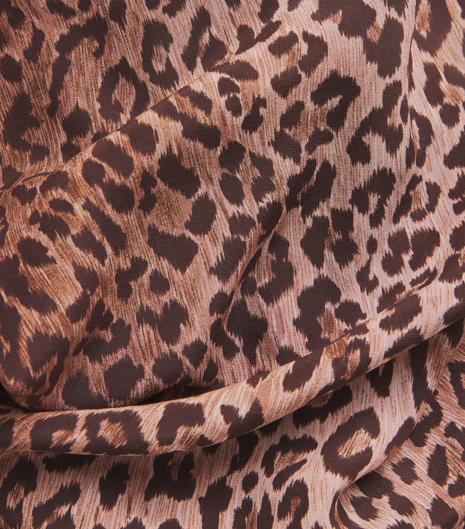 Silk Moss Pussybow Blouse LEOPARD Image 5