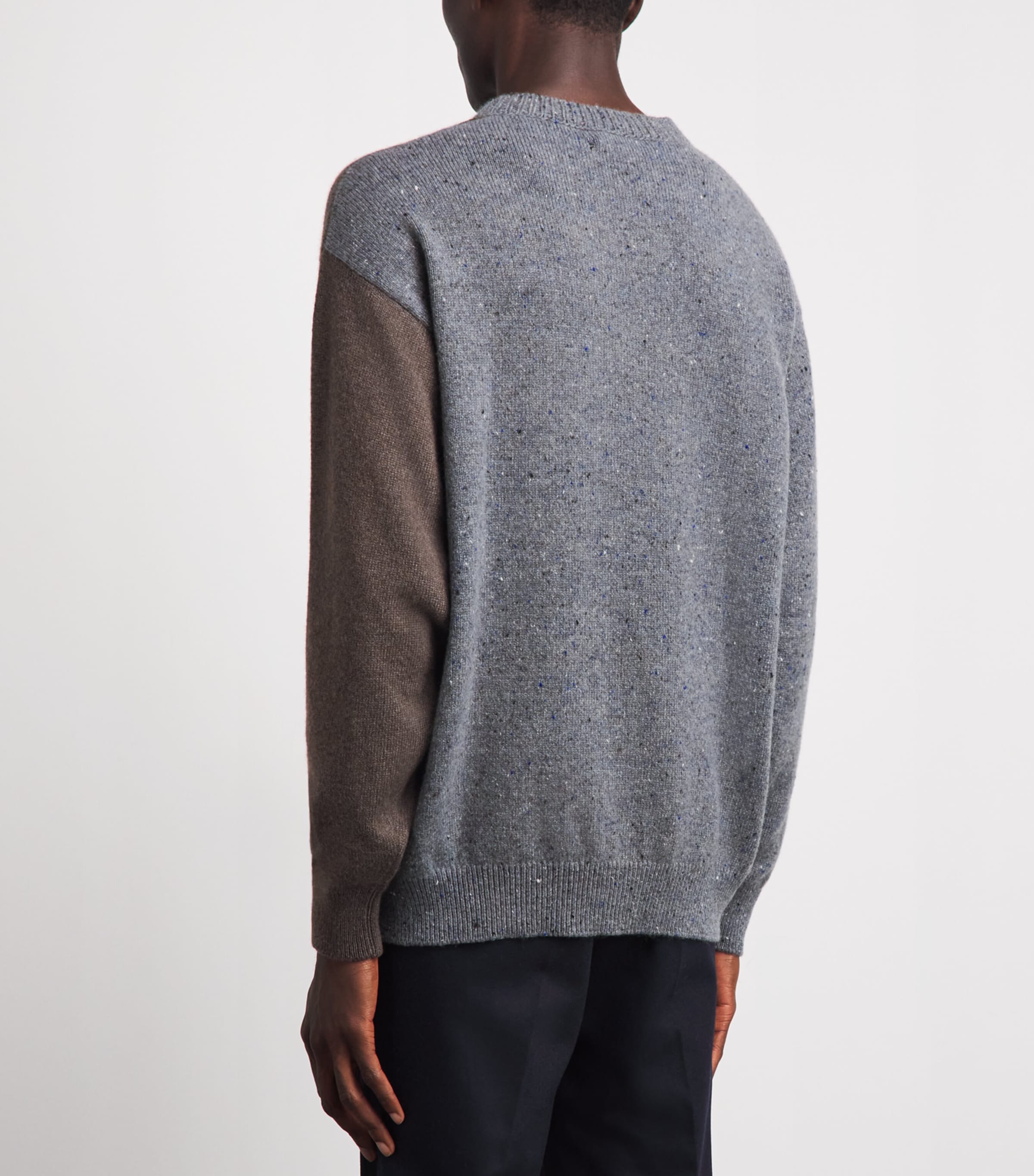 Johnstons Of Elgin Mens Cashmere Exploded Argyle Sweater Cairngorm Image 5