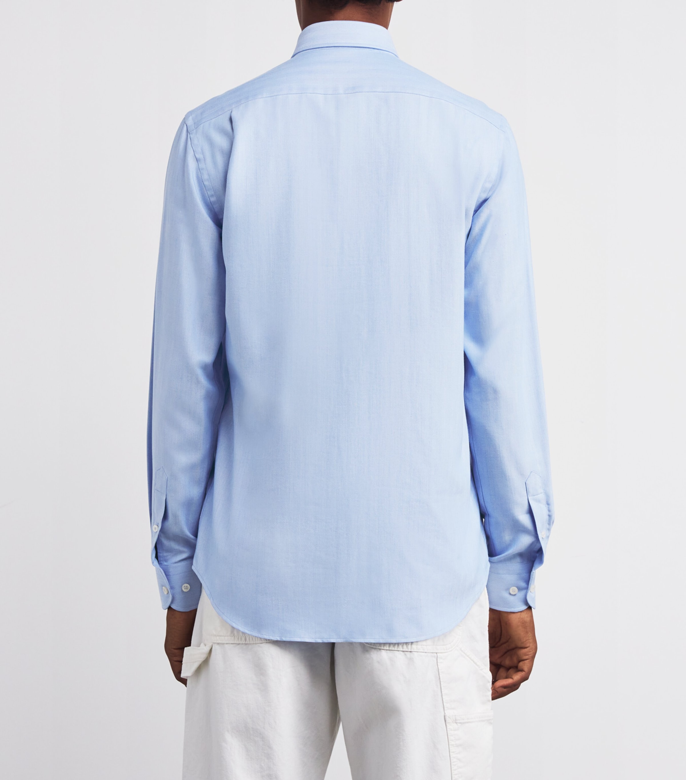 Silk-Cotton-Cashmere Shirt D37 AZZURRO SCURO Image 4