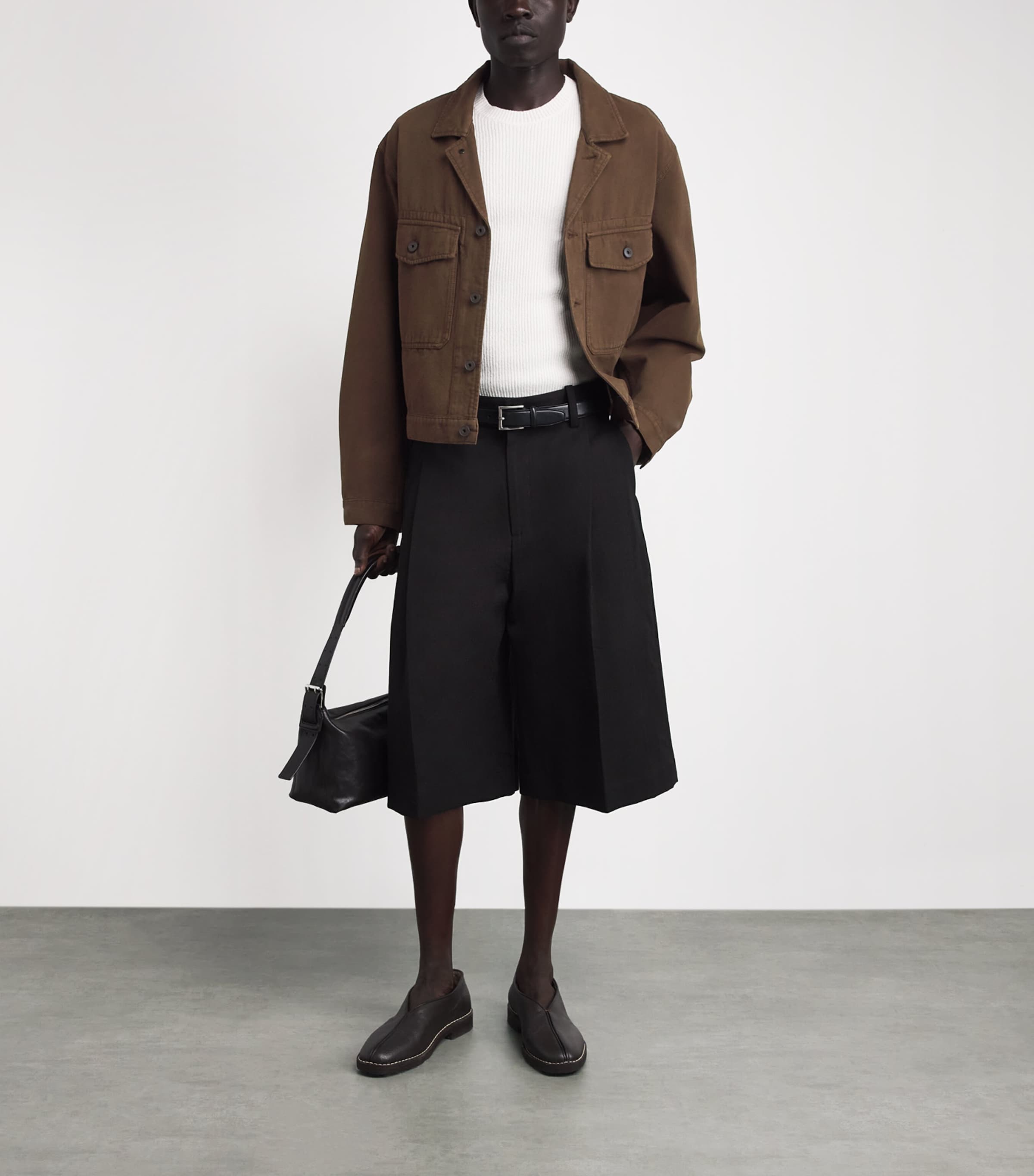 Lemaire Mens Trucker Denim Jacket Cacao/ Image 2