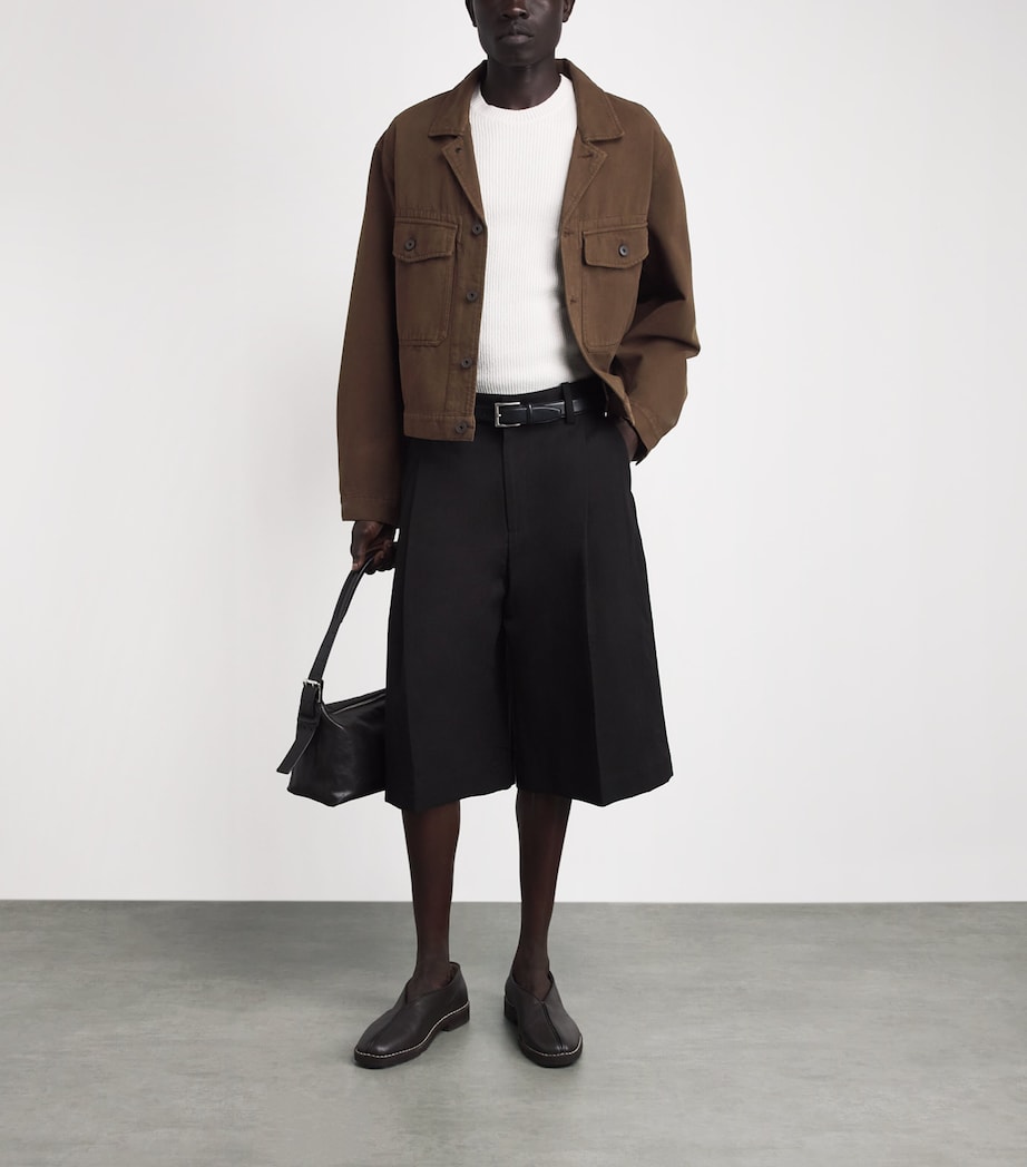 Lemaire Mens Trucker Denim Jacket Cacao/ Image 2