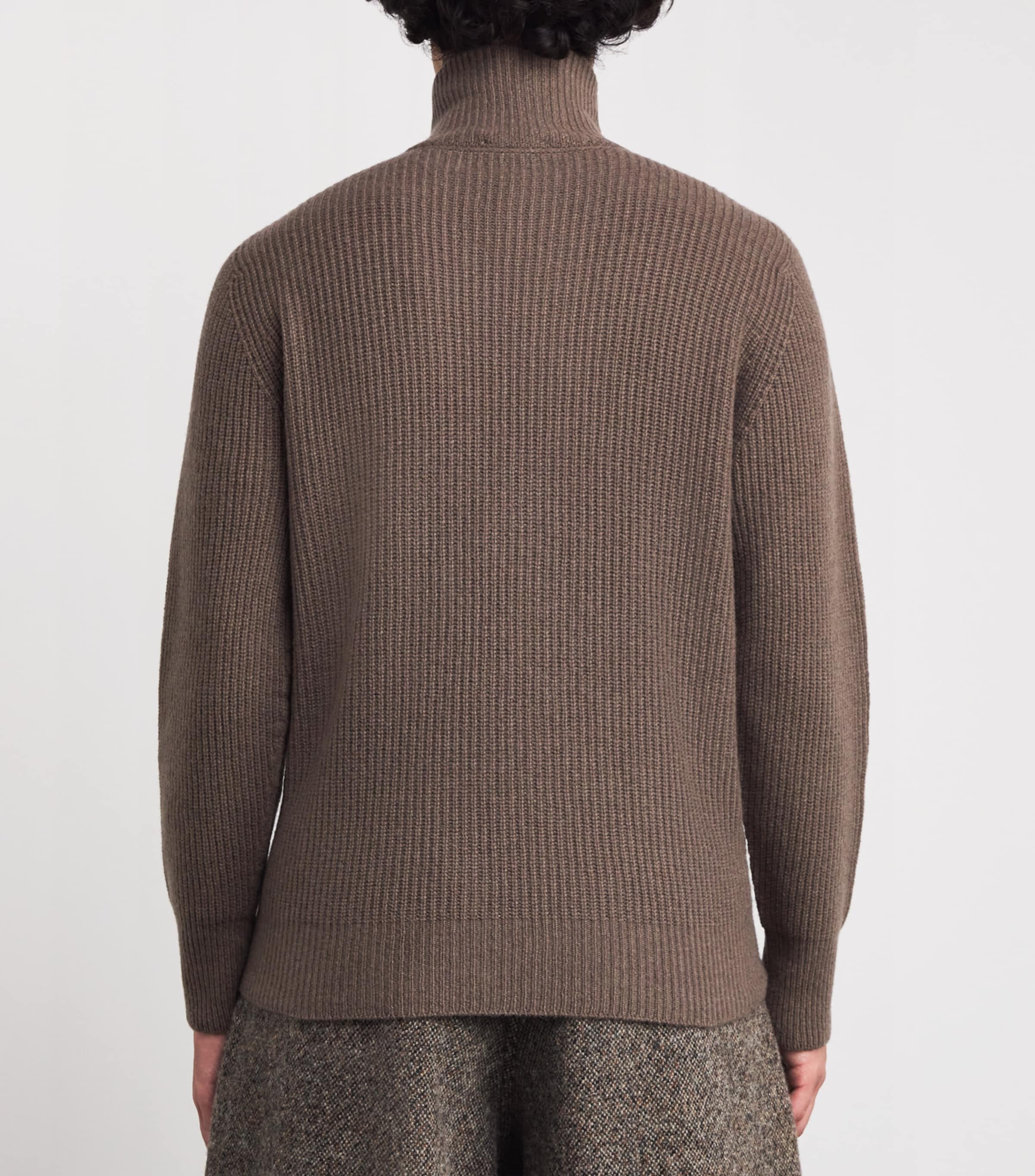 John Smedley Beige Wool-Cashmere Mallam Zip-Up Cardigan | Harrods US
