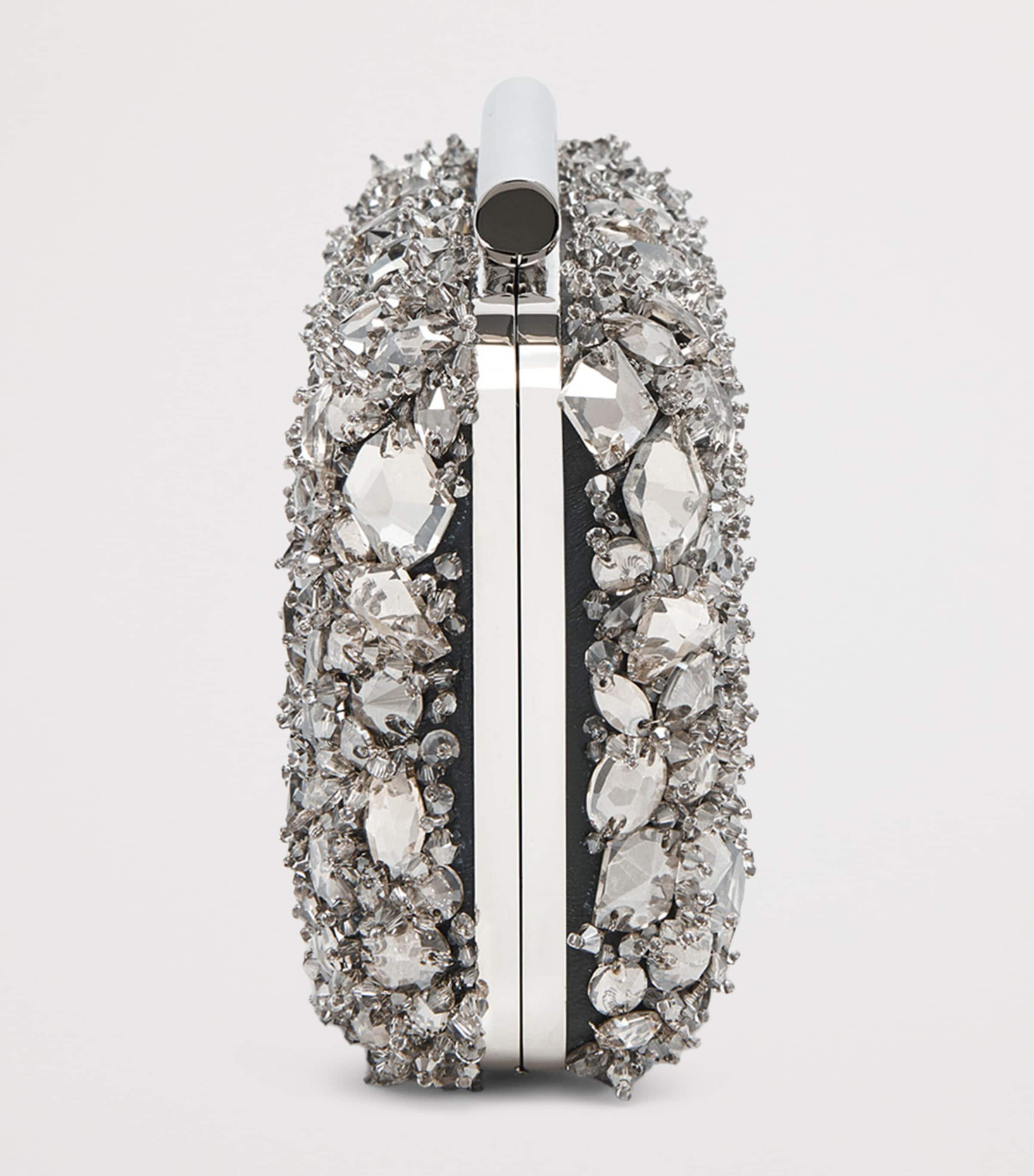 Leather T-Bar Box Clutch Bag 1402 Image 4