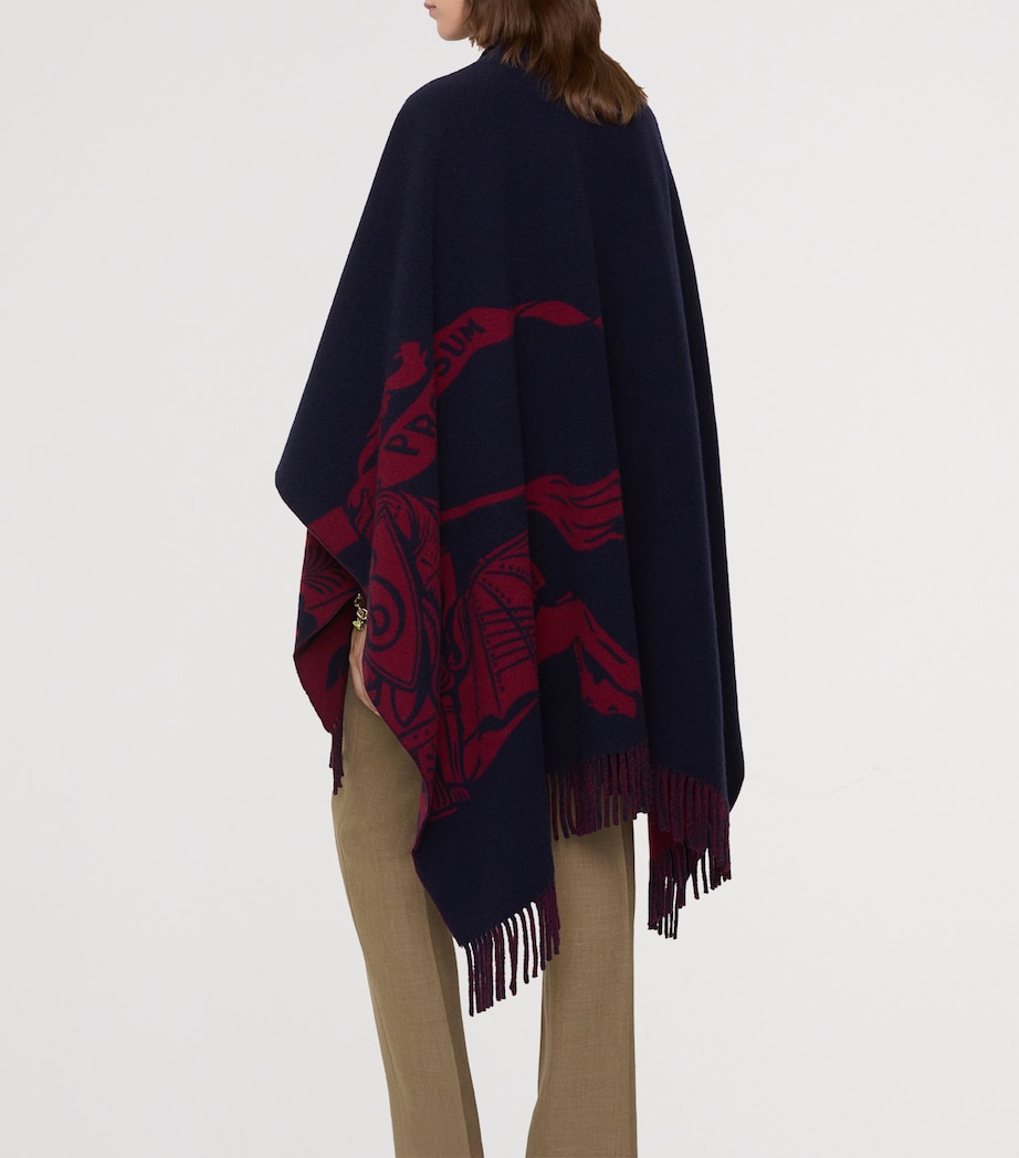 Wool-Cashmere EKD Reversible Cape SASH RED Image 3