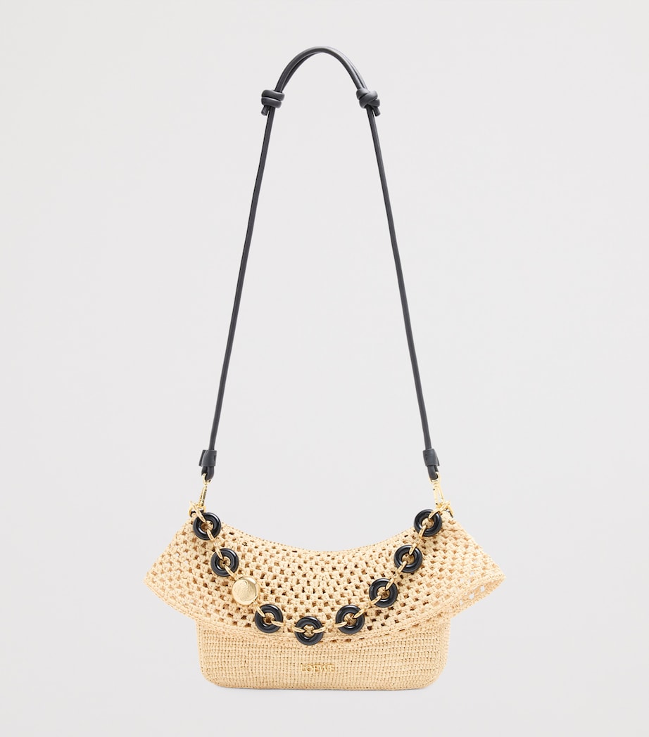 x Paula's Ibiza Medium Raffia Ola Shoulder Bag NATURAL Image 8