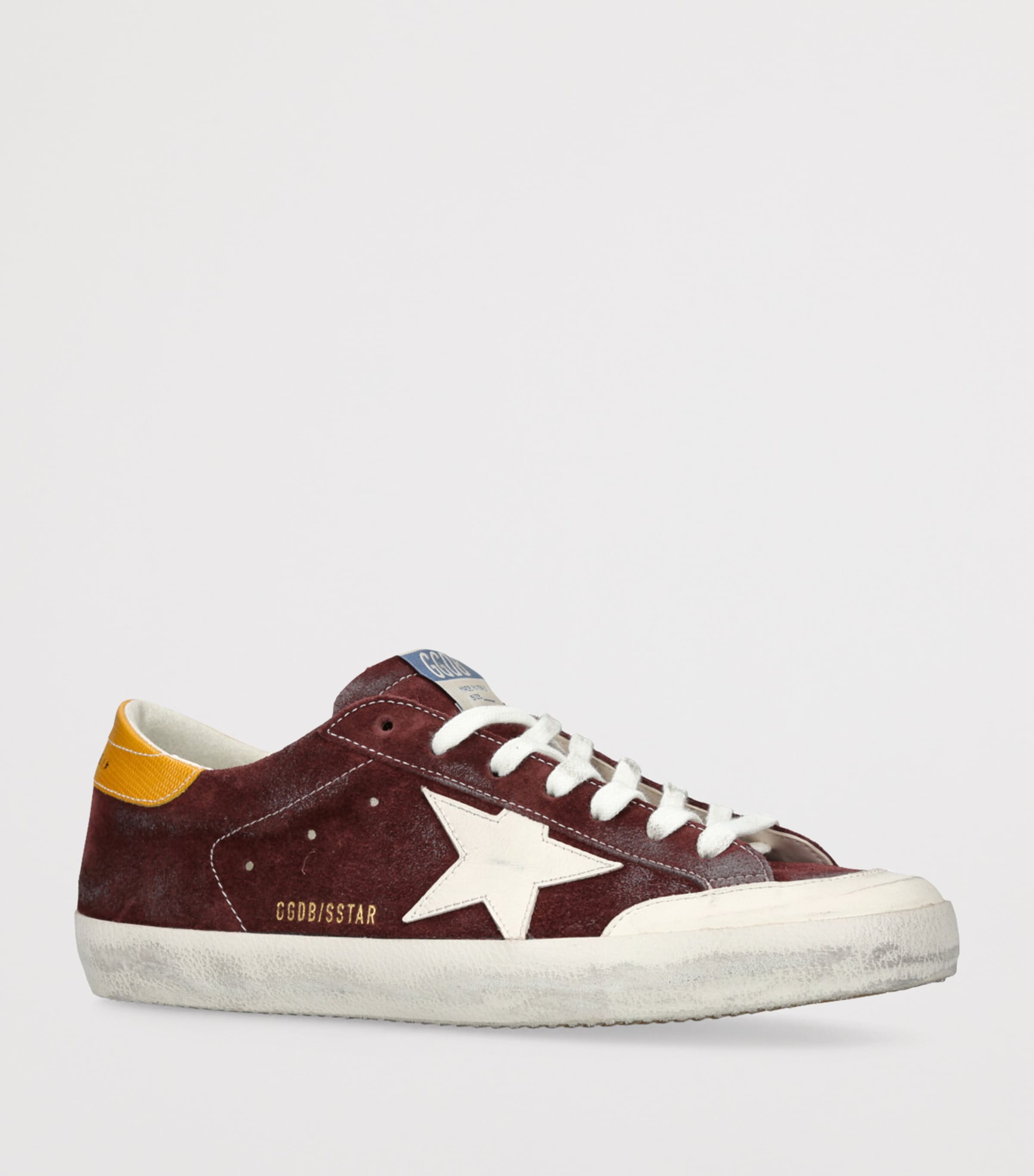 Golden Goose Burgundy Suede Super Star Sneakers | Harrods US display picture 1