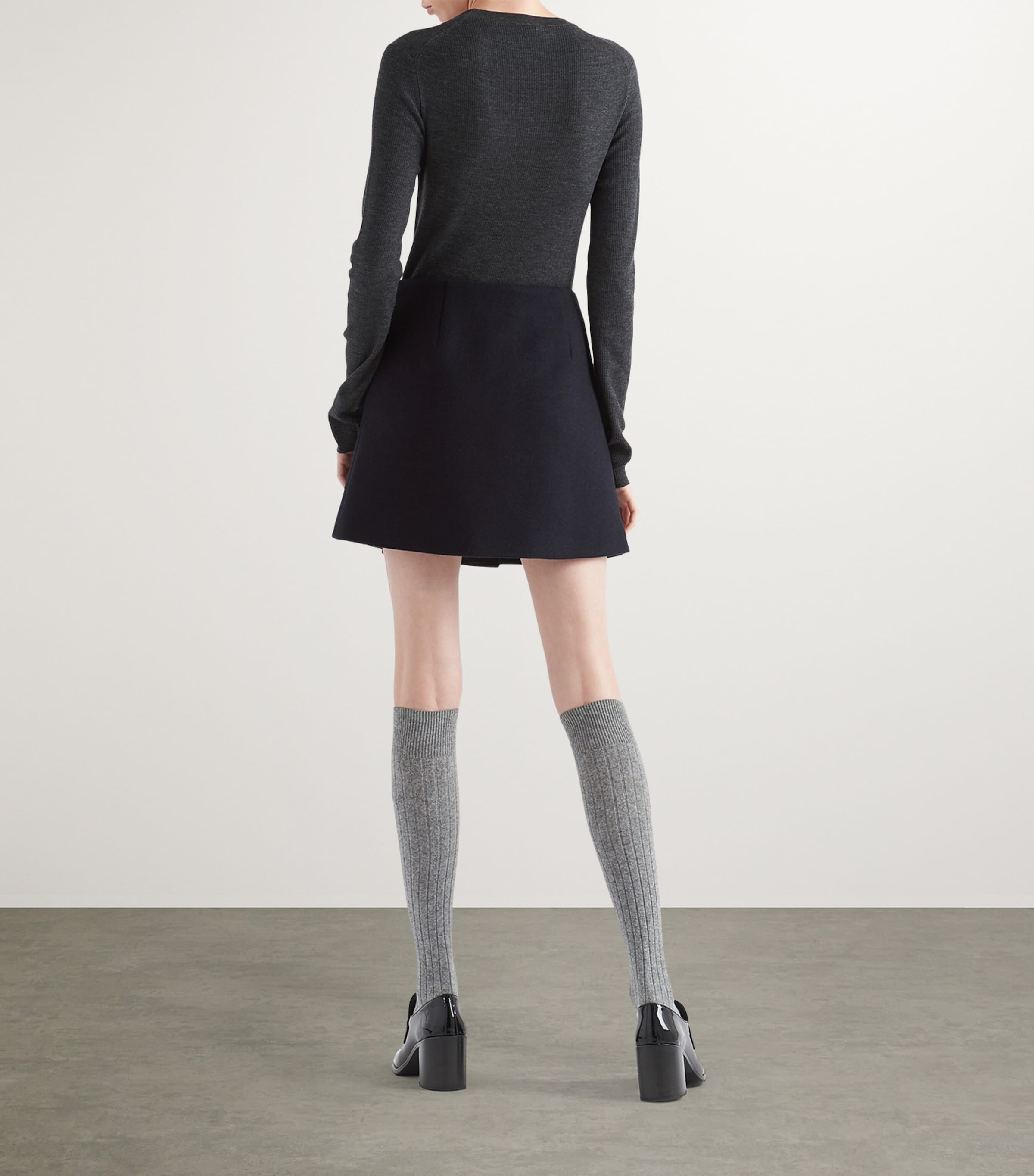 Wool-Blend Superfine Logo Sweater F0308 Image 4