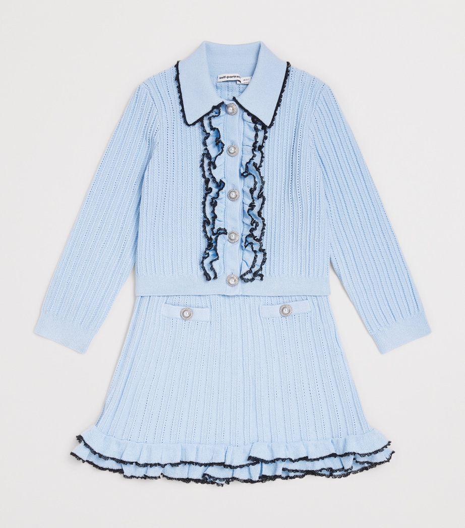 Self-Portrait Kids Frill-Trim Cardigan (4-12 Years) Image 3
