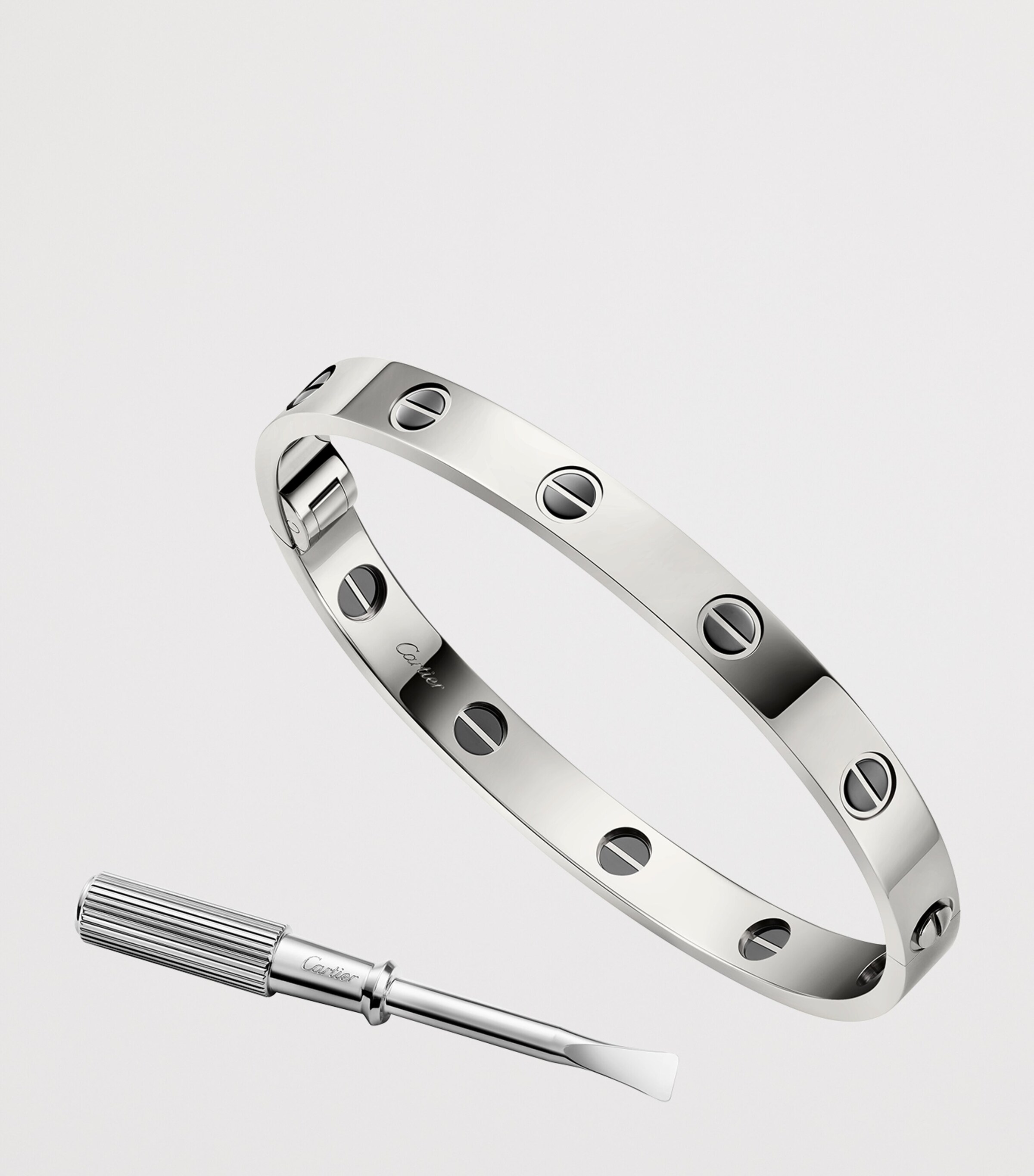 Cartier White Gold and Ceramic LOVE Bracelet White Gold Image 6