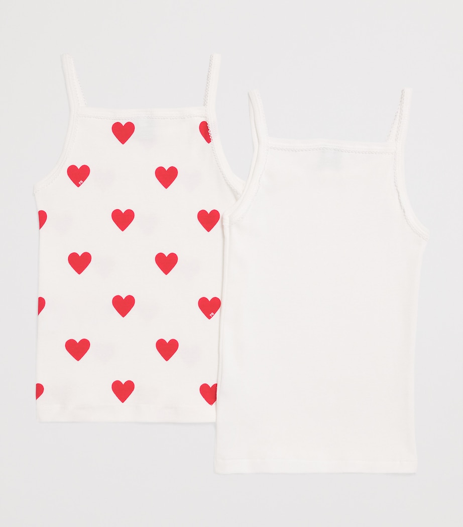 Petit Bateau Set of 2 Cotton Heart Tank Tops (4-12 Years) Multi Image 2