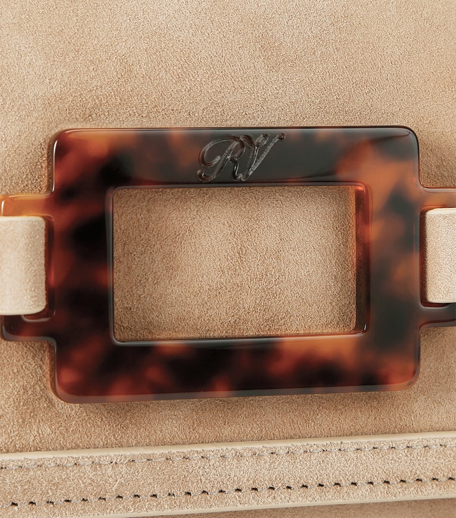 Suede Belle Vivier Clutch Bag BEIGE Image 3