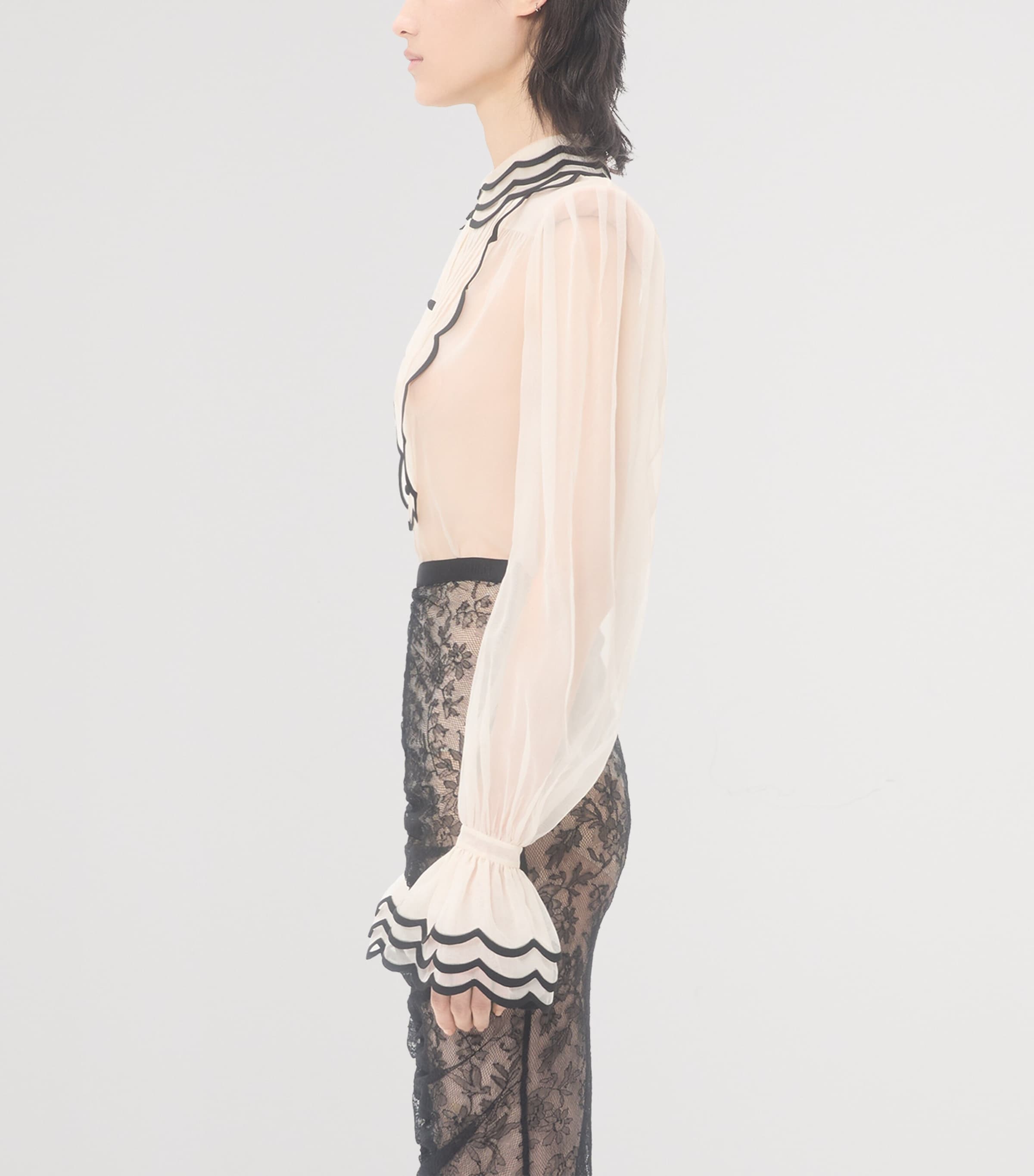 Valentino Womens Silk Embroidered Shirt Image 3