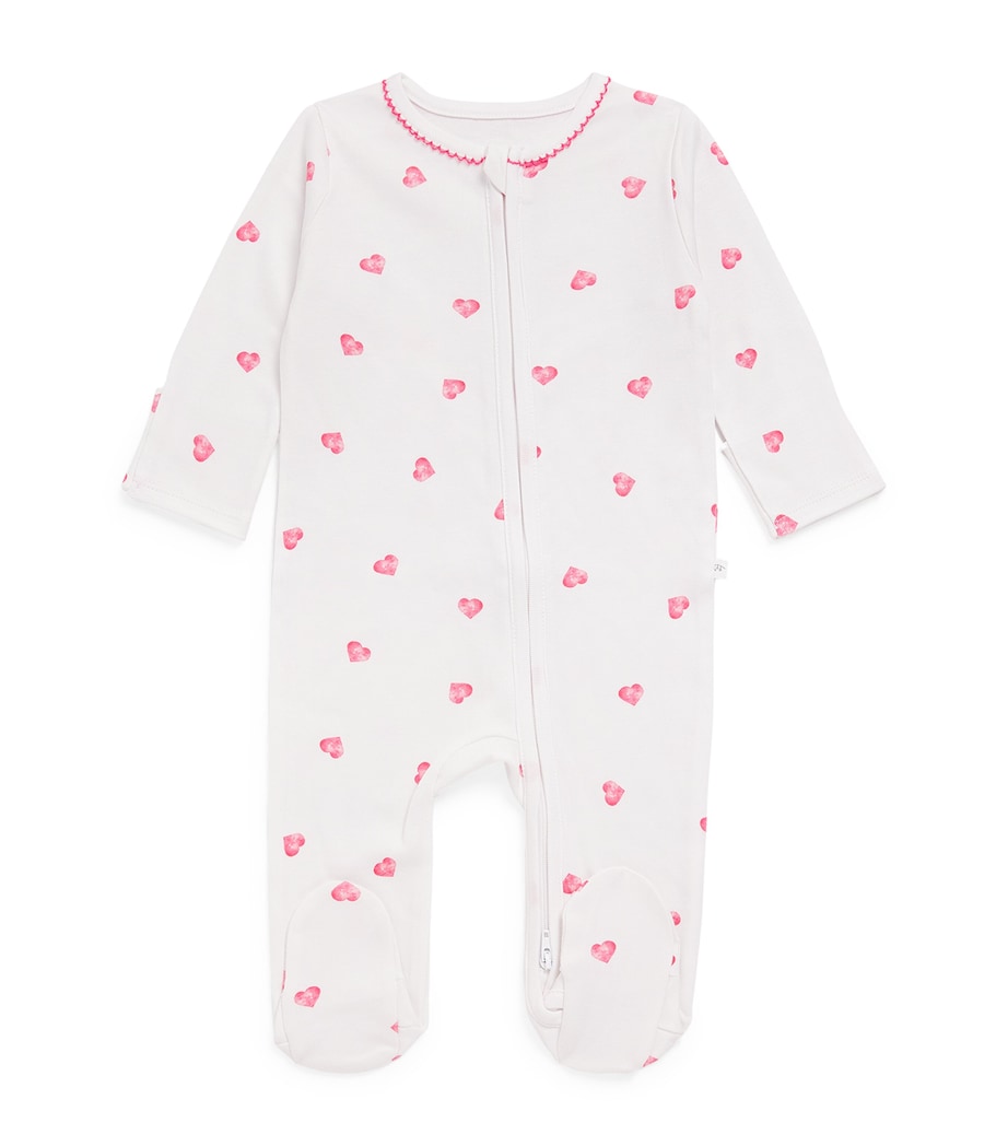 Rosa & Blue Hearts All-In-One (0-3 Months) Pink Heart Image 1