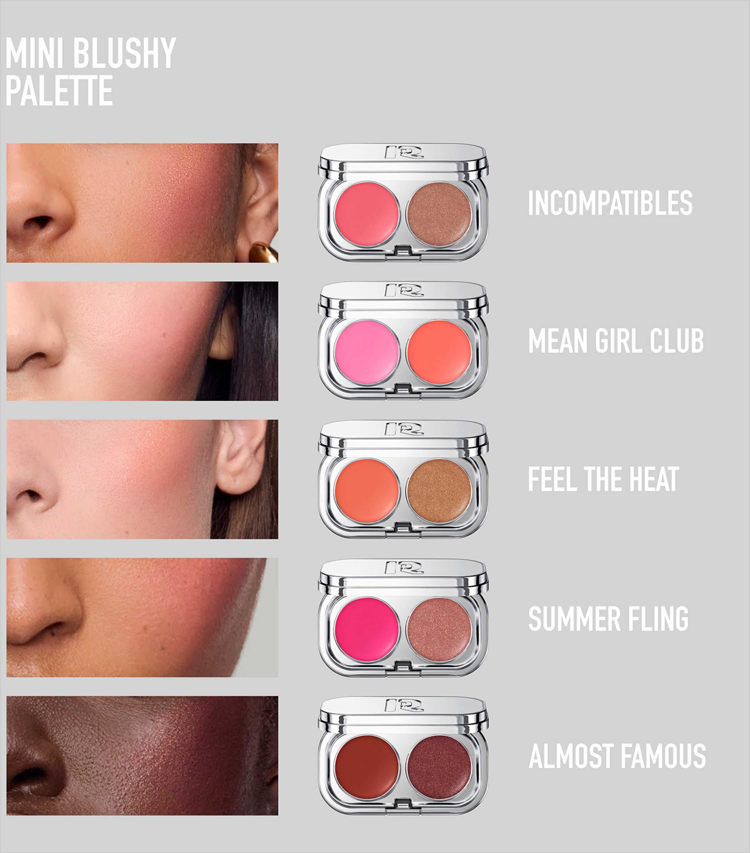 Rabanne Mini Blushy Palette Balm-to-Skin Tinted Blush Incompatibles Image 5