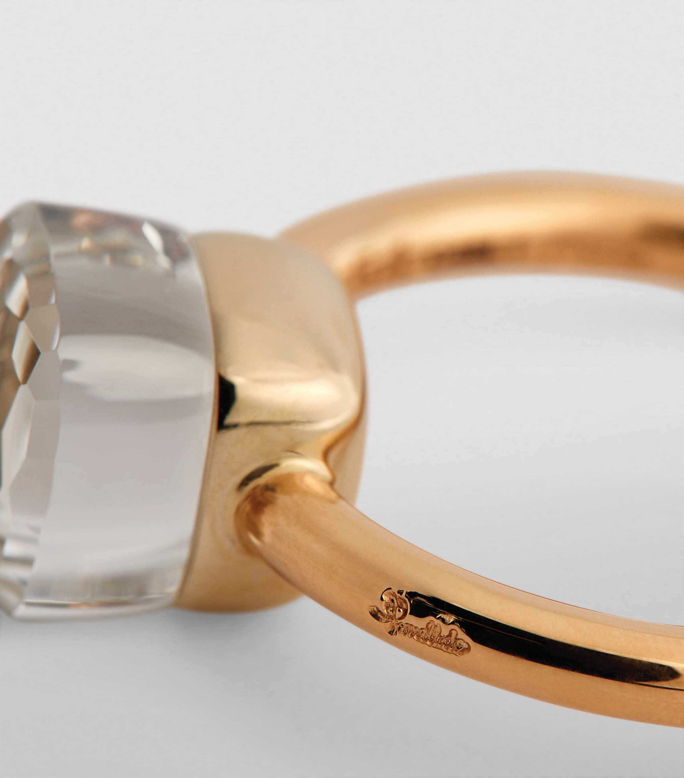 Mixed Gold and White Topaz Nudo Petit Ring 000TB Image 6